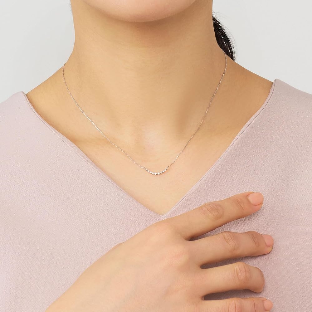 Amazon | [ヴァンドーム青山] 【公式】 ネックレス K10ホワイト