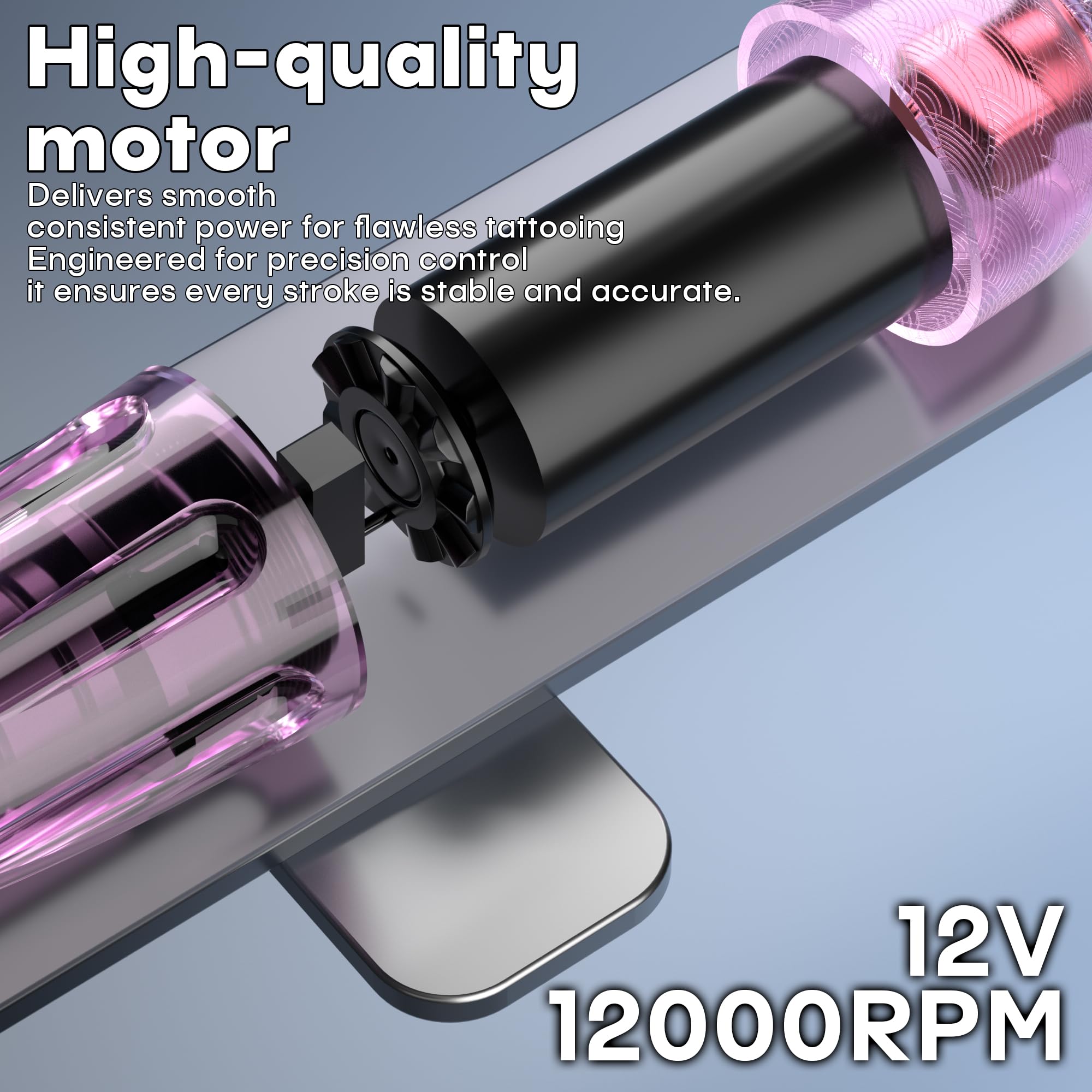 POSEIDON Tattoo Kit Tattoo Gun Kit, Tattoo Pen Kit with 2PCS 1400mAh Power Supply and 11 Tattoo Inks, Tattoo Machine Kit with 20pcs Tattoo Needles for Beginers