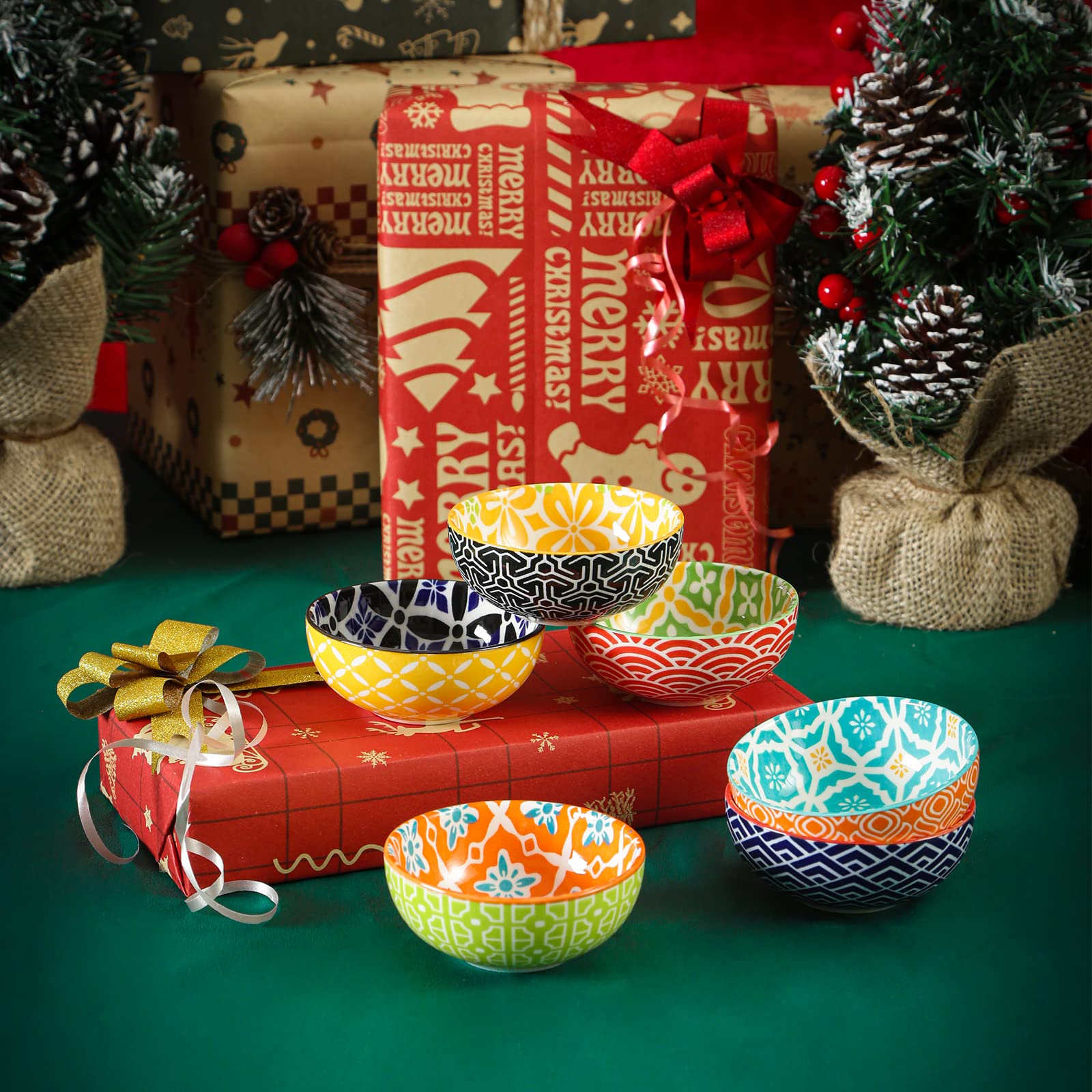 Metahom Juego de 6 cuencos de cerámica para salsa de soja, mini cuencos de 3 pulgadas para condimentos, sushi, aperitivos, guarnición, juego de 6