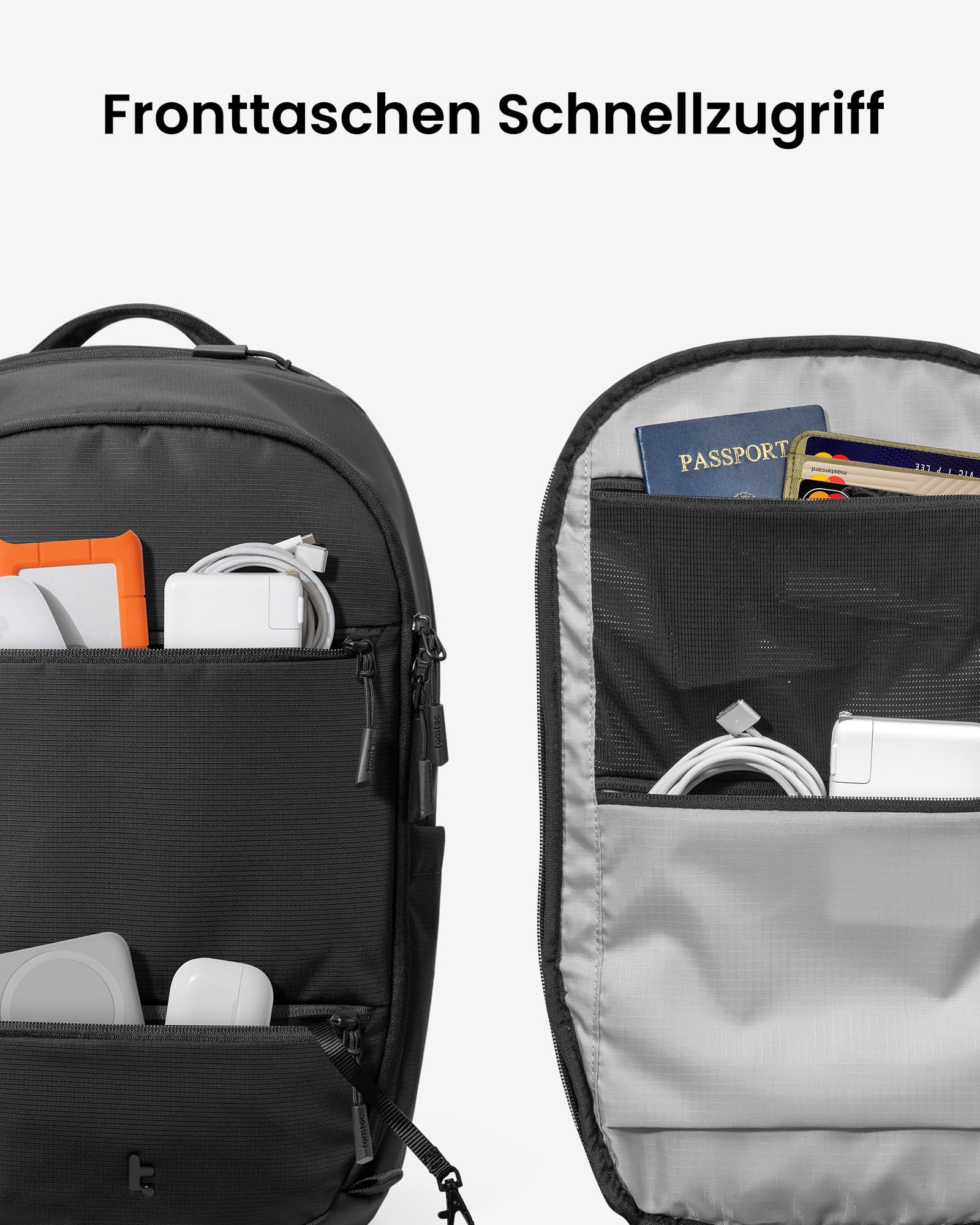 tomtoc Laptop Rucksack 32L Business Rucksack Herren | Mit Laptopfach für 15,6-16 Zoll Notebook, TSA-freundlich, Spritzfest, Groß Arbeitsrucksack für Geschäftsreisen