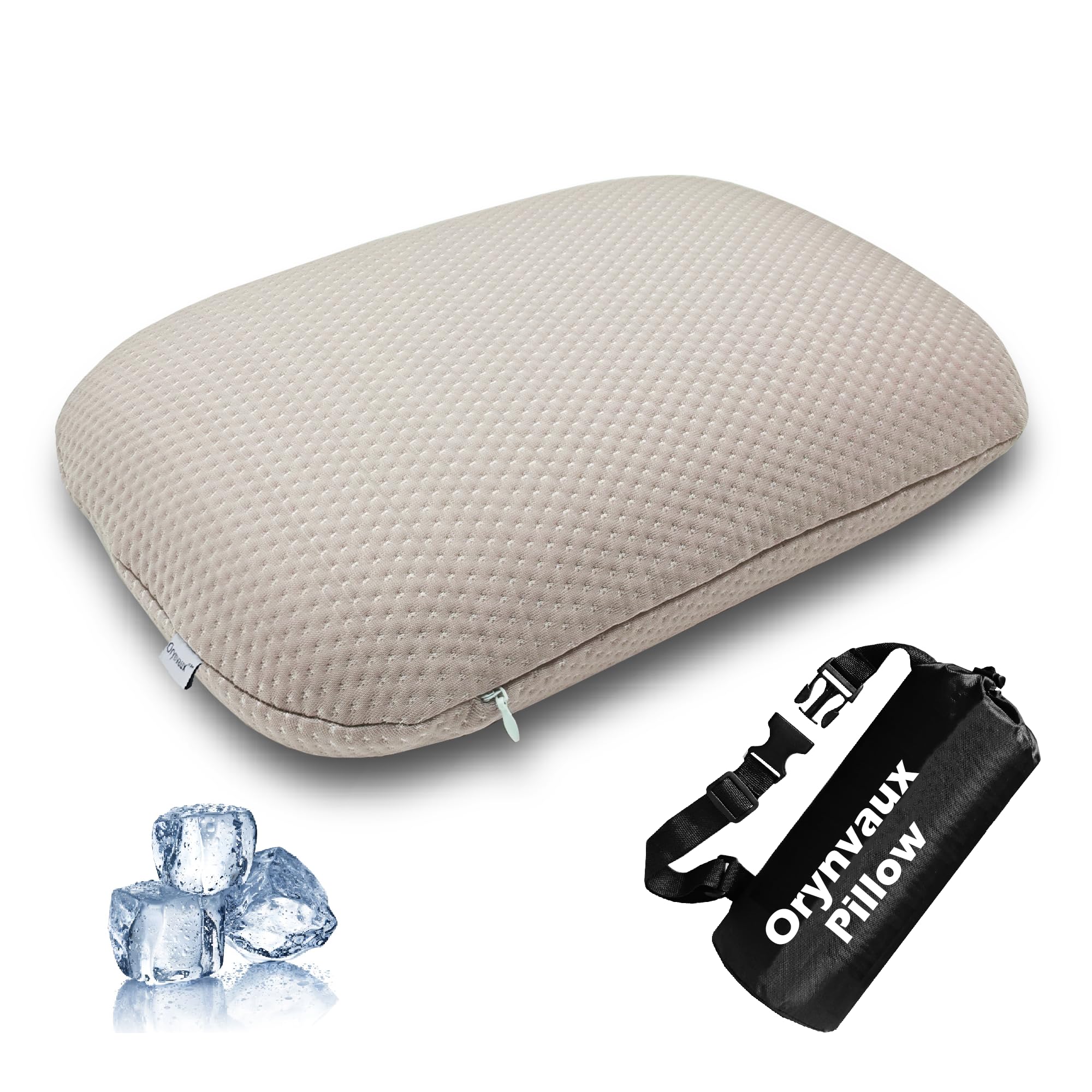 Small Travel Pillow, Portable Foldable Memory Foam Camping Pillow
