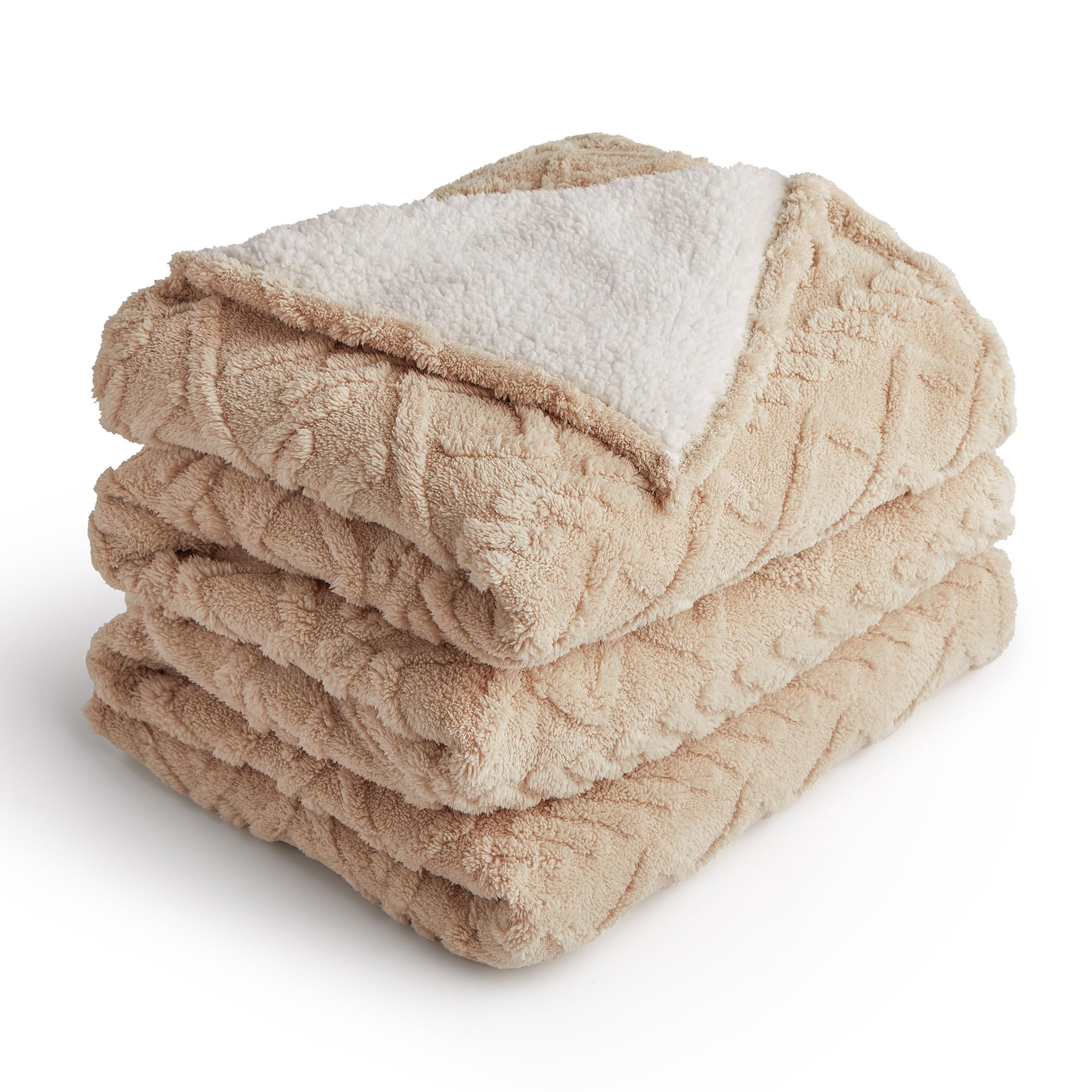 Silentnight Cable Knit Natural Snugsie Giant Blanket - Fleece Throw Plush Blanket Super-Sized With Warm Sherpa Fleece Inside Reversible For Whole Family Sofa Couch Bed, 240X180cm, Natural Cable Knit