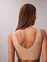 Vista 5 de Calvin Klein - Brasier invisible, cómodo, sin costuras, ligeramente forrado, cuello en V, para mujer