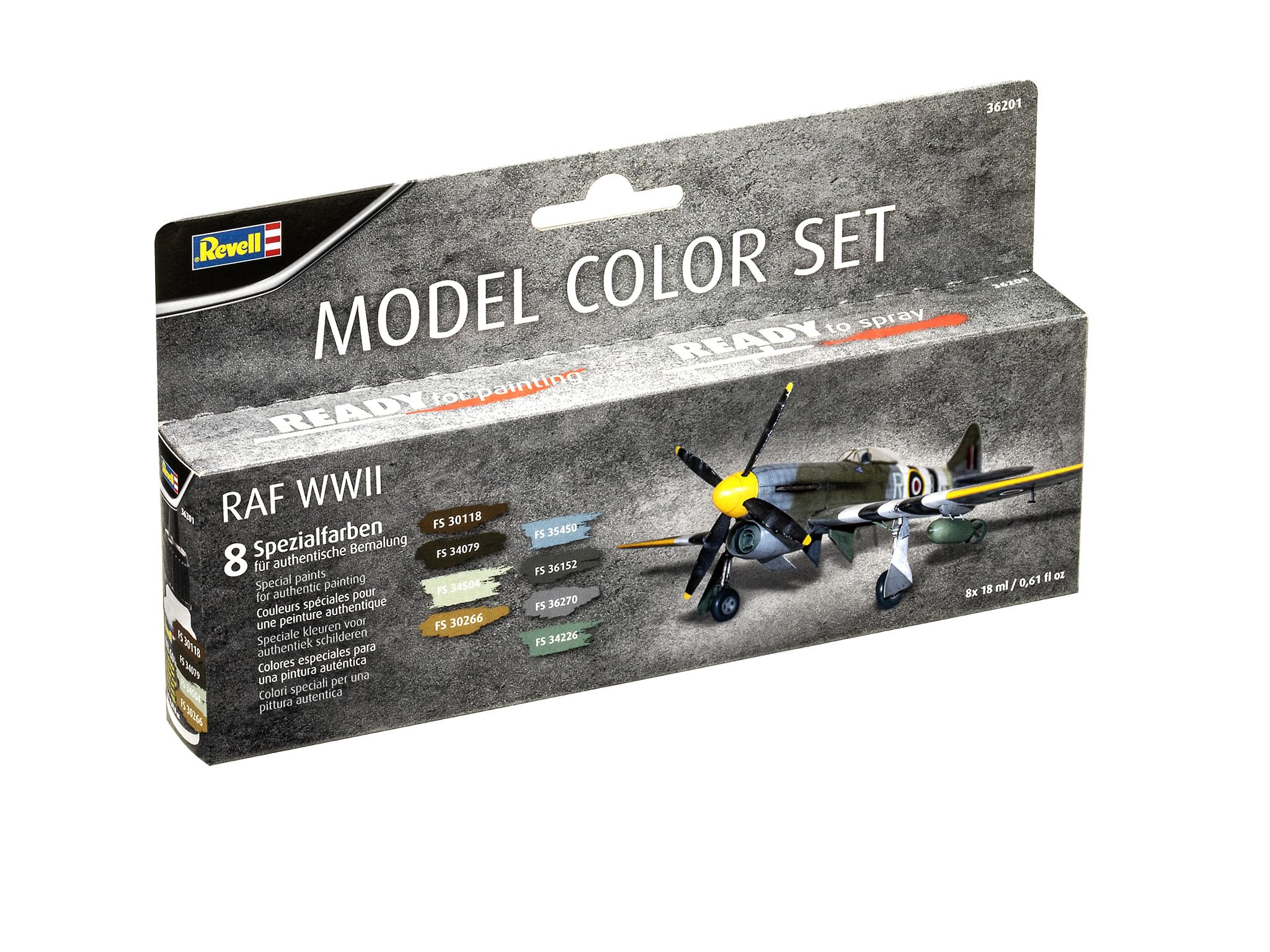 Revell 36201 Model Colour RAF WWII 8 Paints Set
