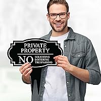 Vista 4 de My Sign Center - Cartel de propiedad privada "No Soliciting Loitering Trespassing" para enterrar, 13x13 pulgadas, ACM inoxidable, resistente a