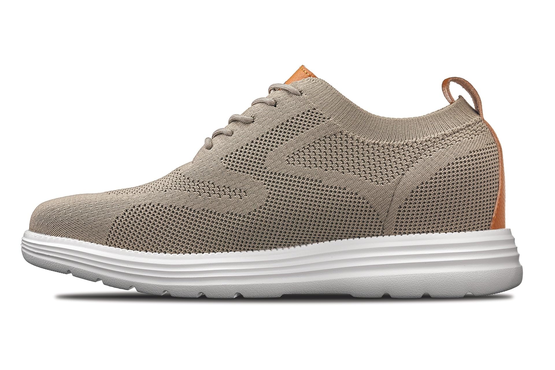 CALTO Scarpe da uomo invisibili, altezza crescente, ultra leggere, con lacci, sportive, 7,1 cm