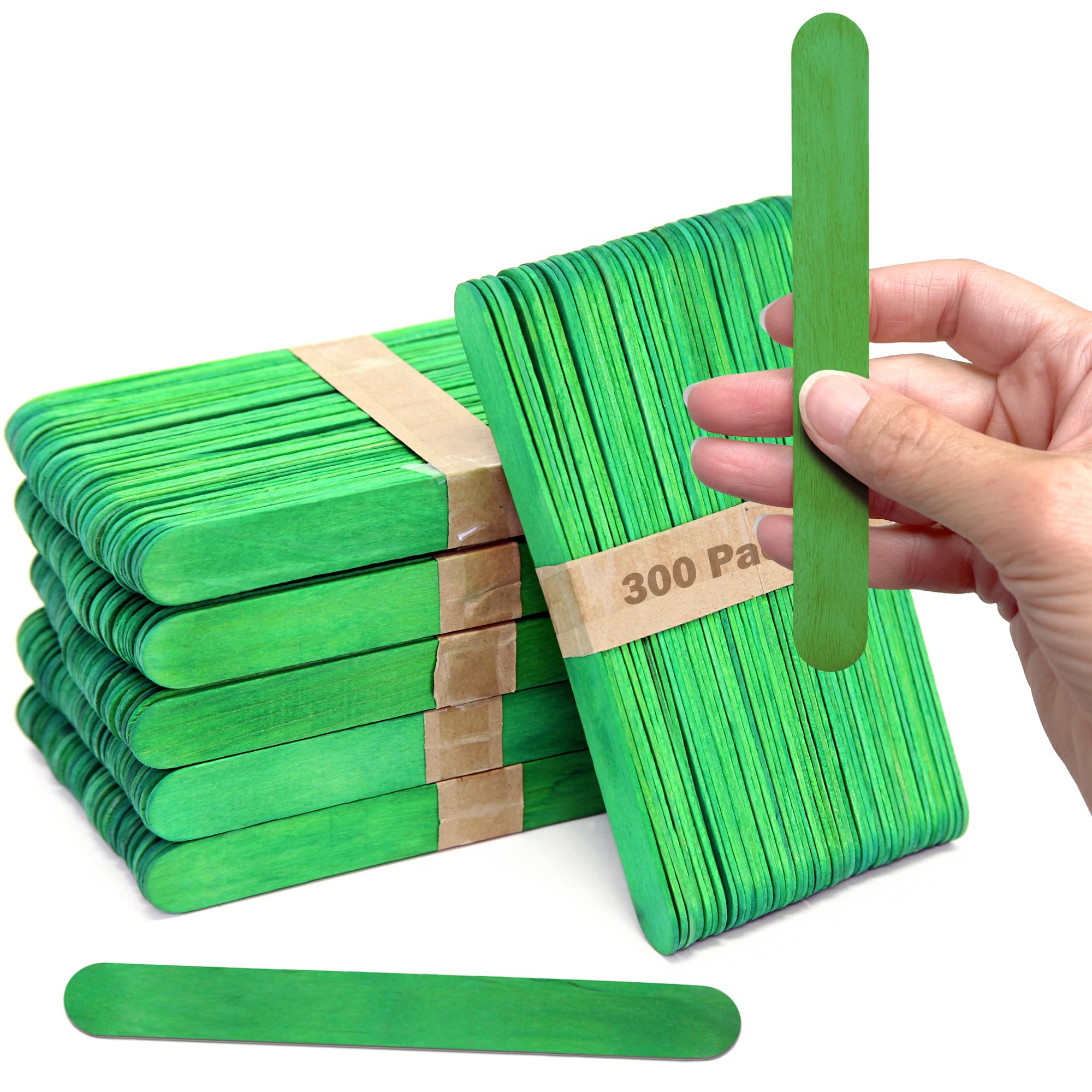 Amazon.com: CraftySticks- 300 Pack, 6 Inch Green Color, Jumbo Wood