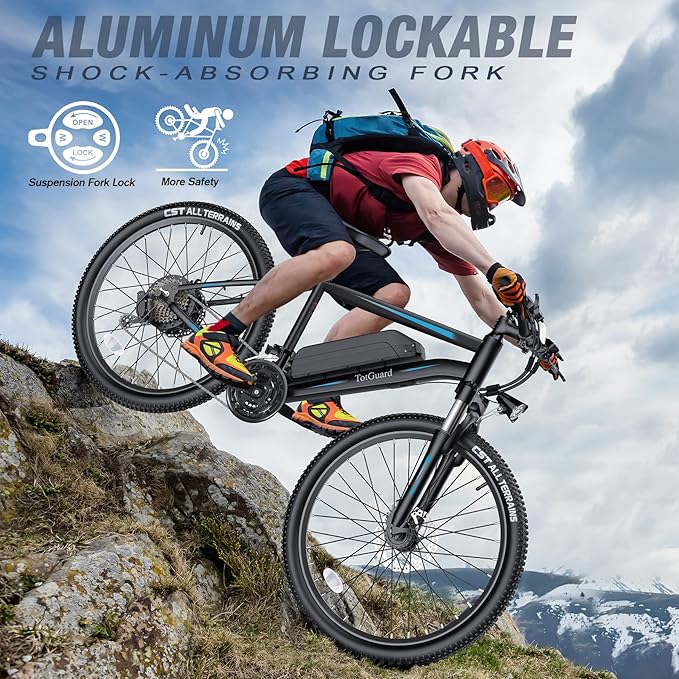 Electric TotGuard Bicycles 50 60Miles Suspension