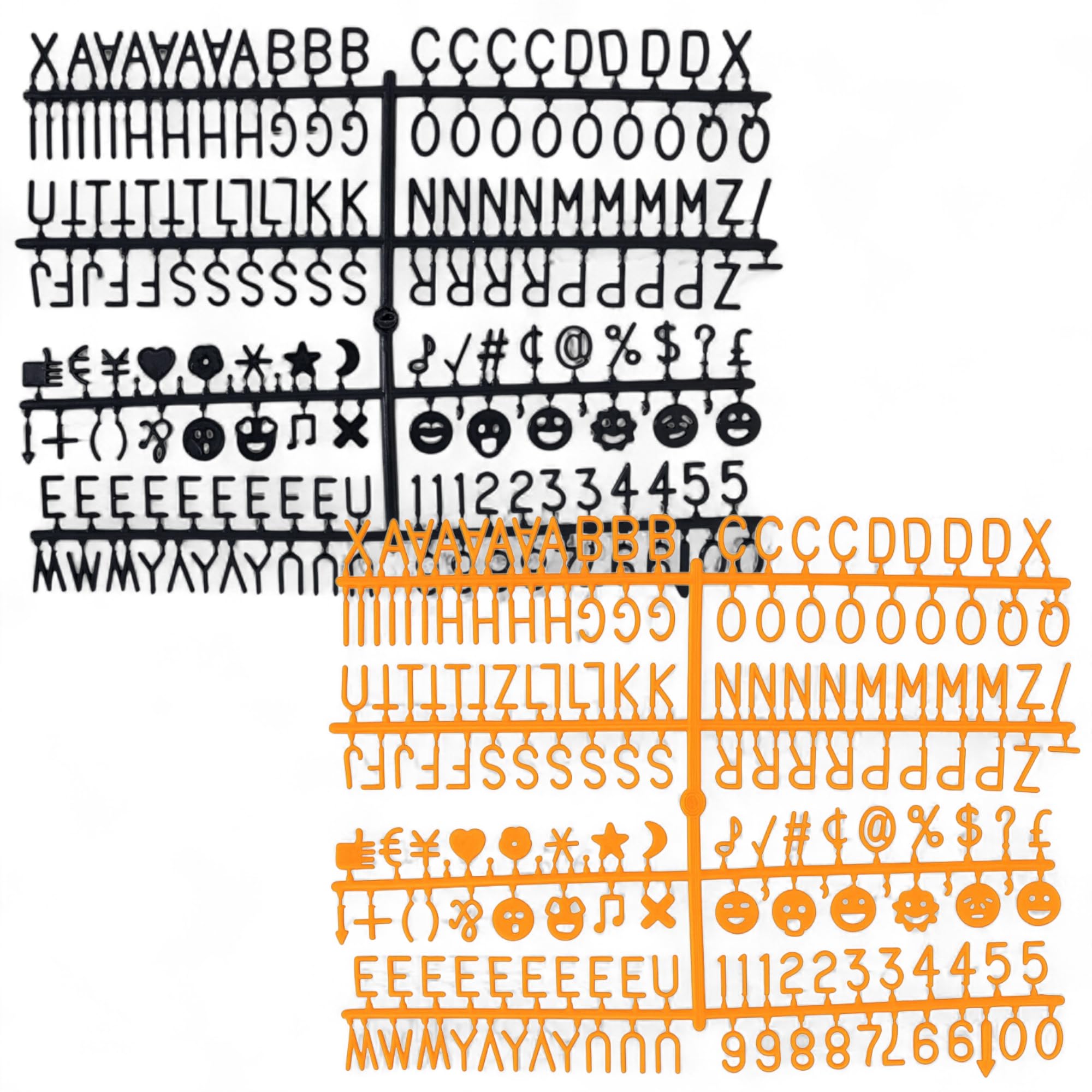 MIJOMA Sarg Stecktafel Buchstabentafel mit über 500 Zeichen, gruseligen Emojis und Holzständer - 40x28.5 cm - Gothik Letterboard Halloween-Deko, gruseliges Halloweengeschenk (Schwarz)
