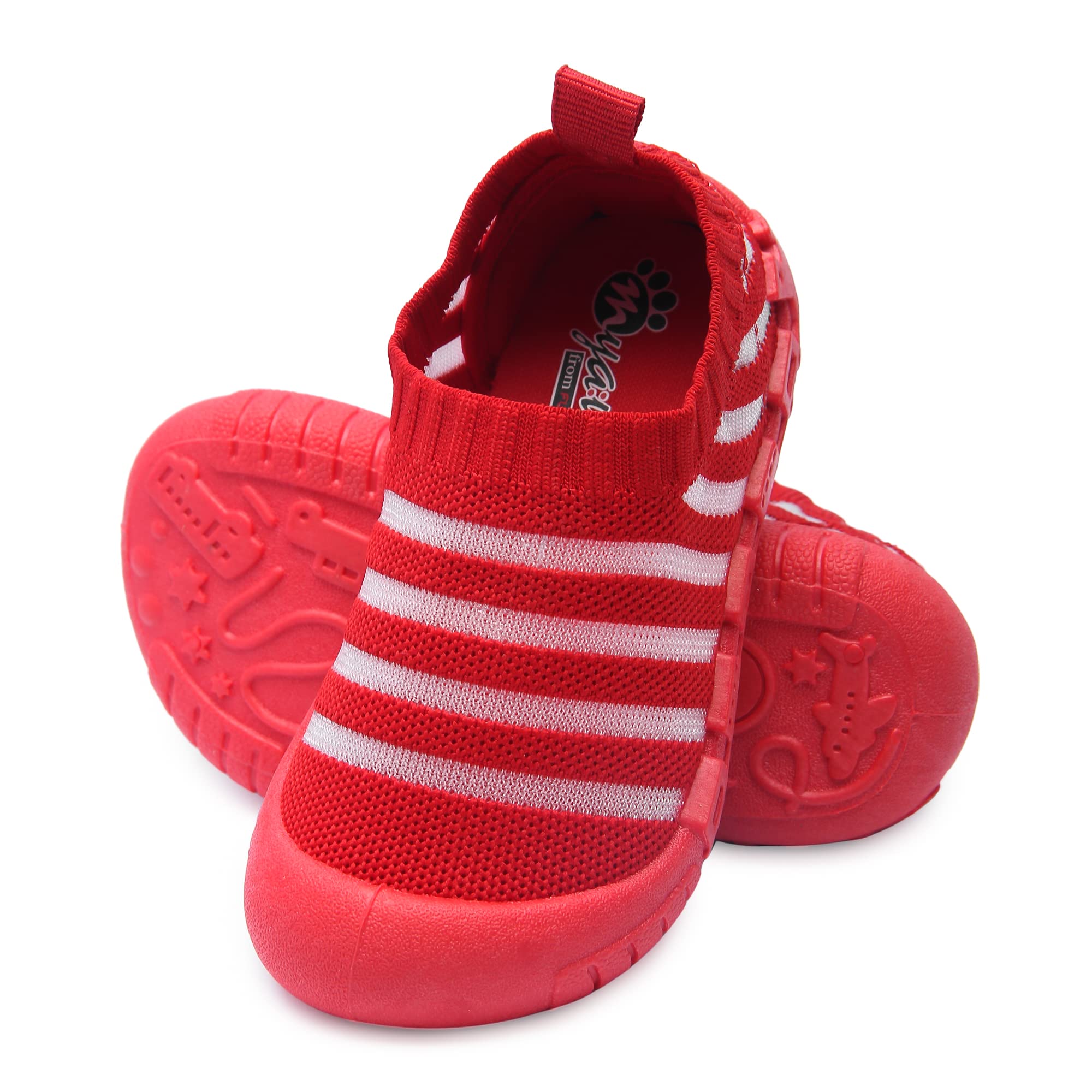 Myau Unisex Casual Comfortable Breathable Mesh Outdoor Knitted Summer Slip-on Shoes for 18 Months to 4 Years Boys & Girls (Red, Numeric_10) (B0BRCY76RV) Amazon Price History, Amazon Price Tracker