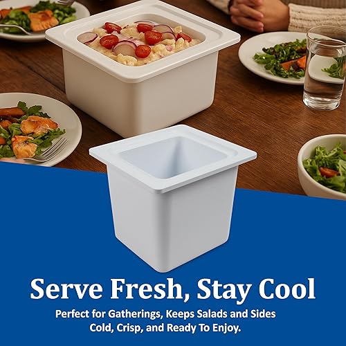 Miniatura 8 de San Jamar - CI7001WH CI7001 Chill-It 16 bandeja de alimentos, 52 oz de capacidad, color blanco