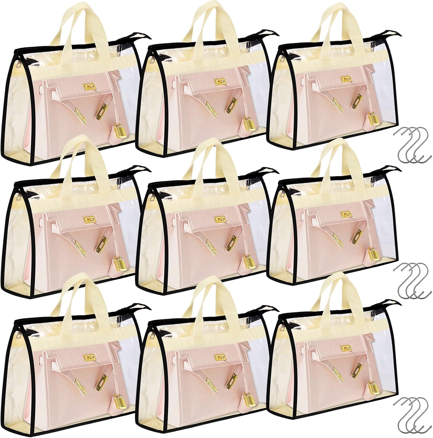 9 Pack Dust Bags for Purses and Handbags,Purse Storage