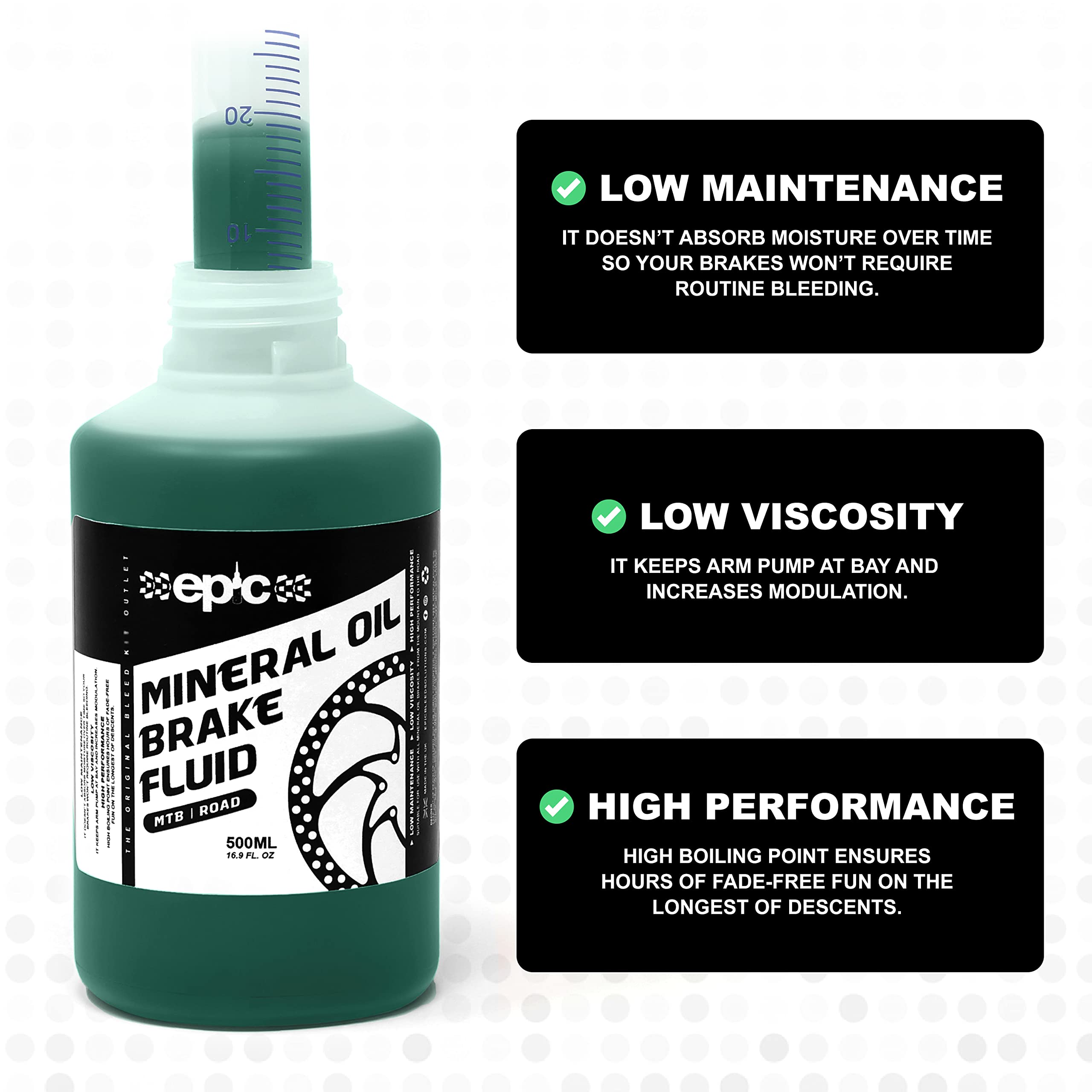 Epic Olio Minerale Liquido per Freni a Disco SRAM - DB8 | Olio ad Alte Prestazioni per lo Spurgo | Verde - 100ml