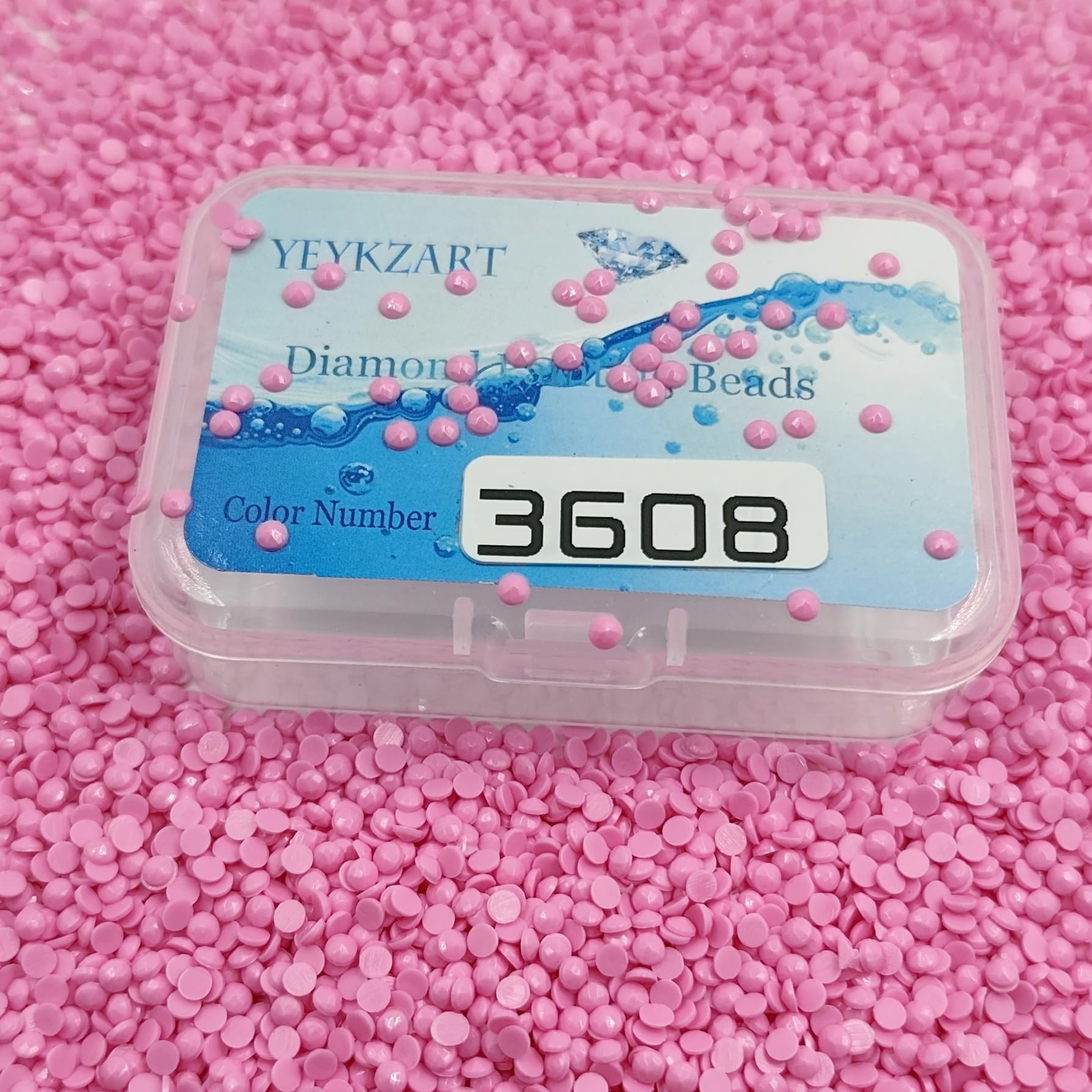 YEYKZART 3608 Diamond Painting Replacement Round Diamonds Beads Rhinestones Accessories for Diamond Art Missing Color 3500 PCS โ image 1