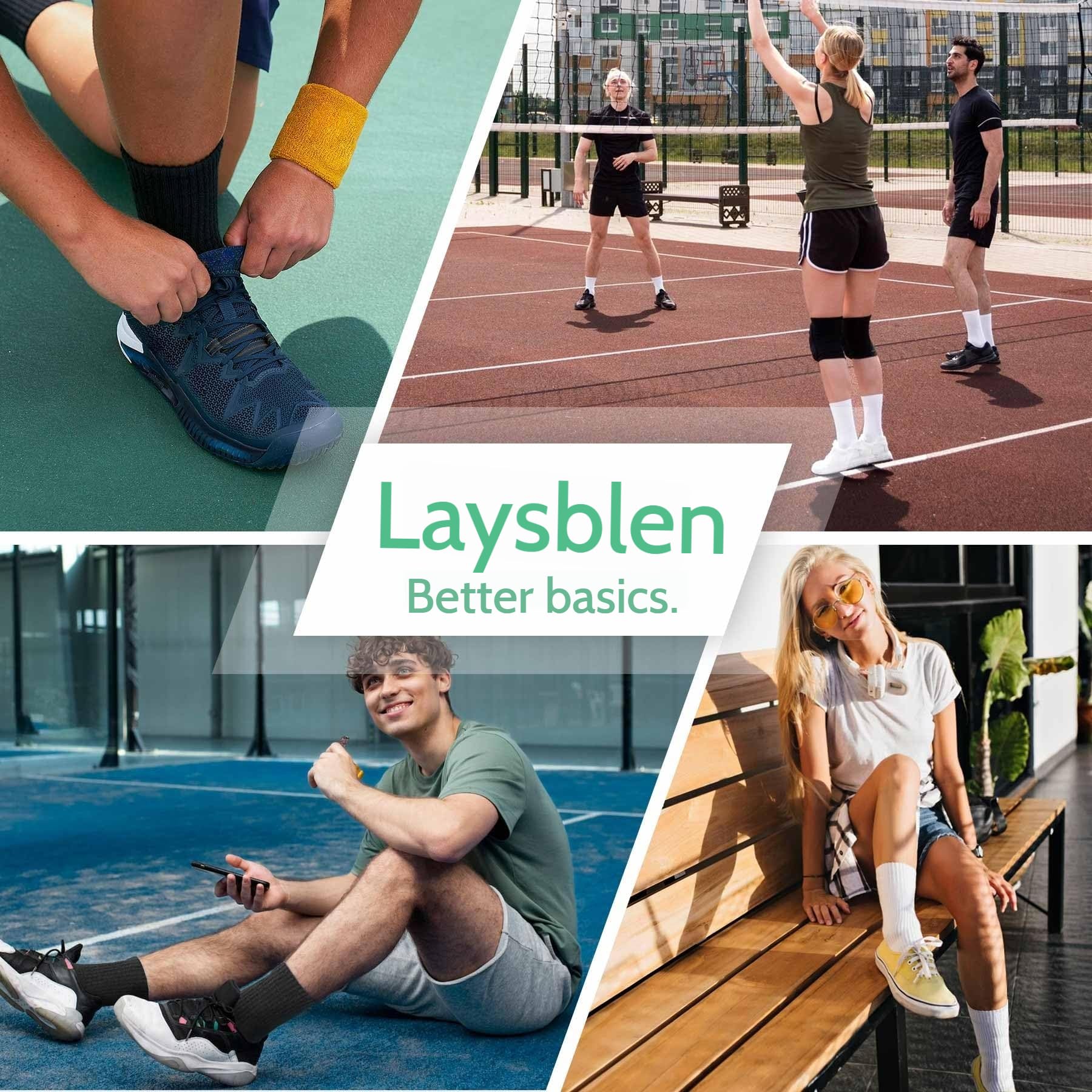 Laysblen athletic socks designed for moisture-wicking and cushioning.