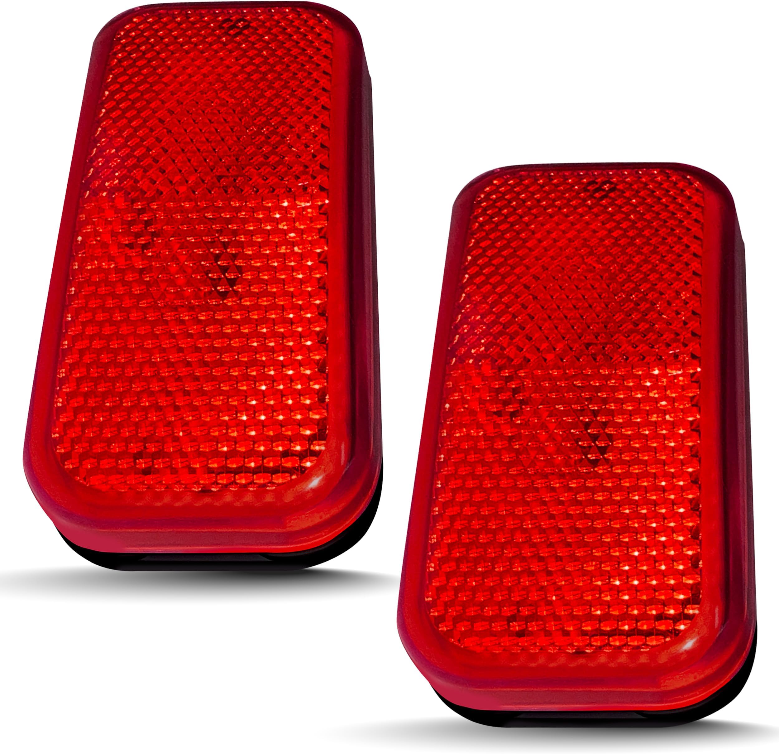 Command Electronics OEM 12V Modern Incandescent RV & Trailer Clearance Light - Made in USA - Durable Design - Surface Mount - Hardware & Connectors Included | Black Base โ Red (2 Pack)