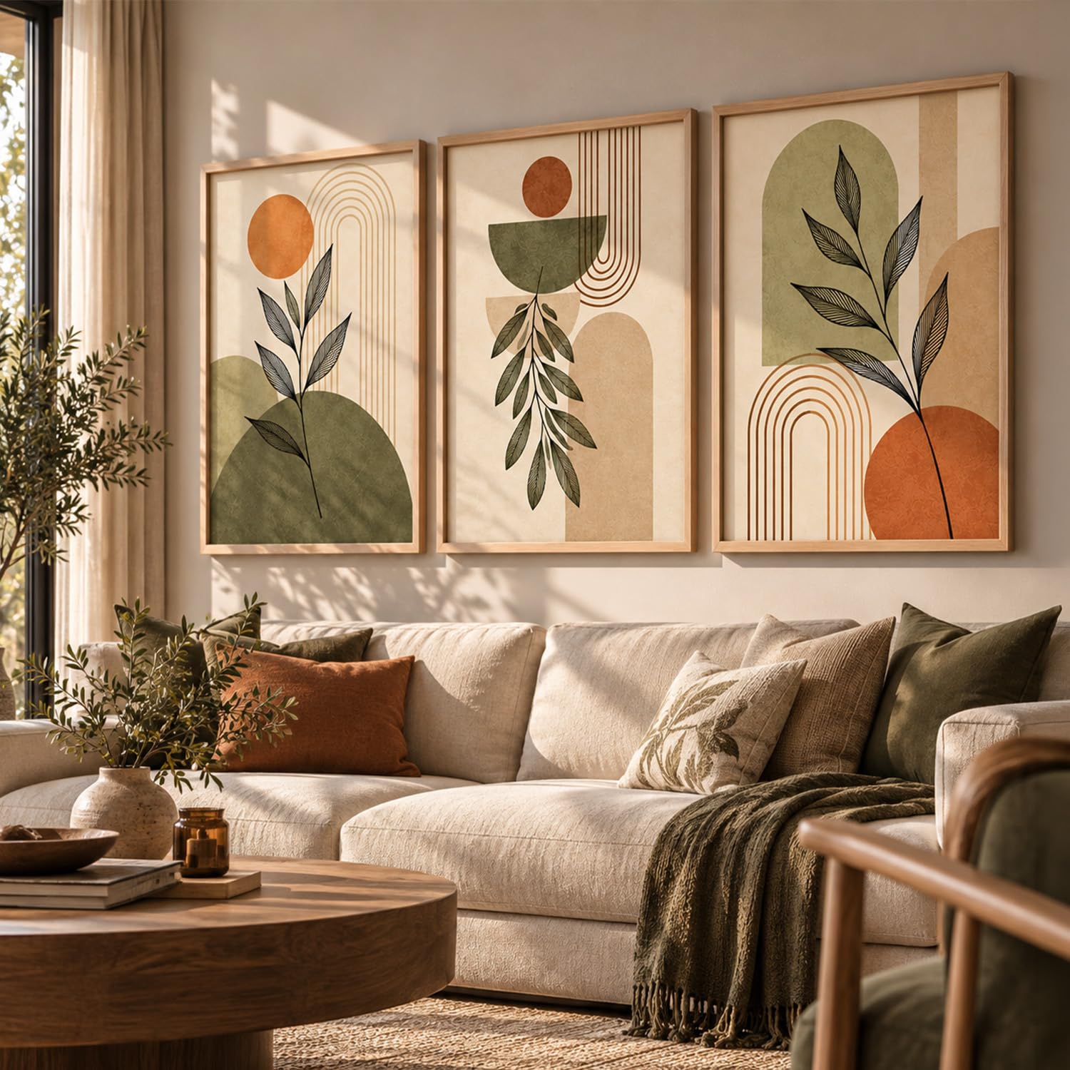 Bohemian Wall Art Set - 3 Framed Prints -1