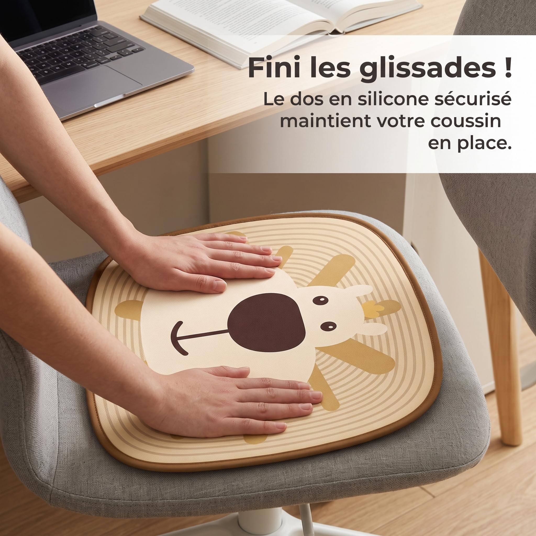 Cuscino per Sedie da Ufficio, Cuscino Interno Antiscivolo 40x40cm, per il comfort