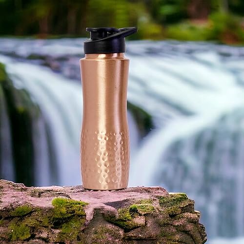 Miniatura 58 de Plan Design - Botella de agua de cobre puro Botella de agua a prueba de fugas sin costuras para el hogar, oficina, hotel, viajes y regalos, bebe