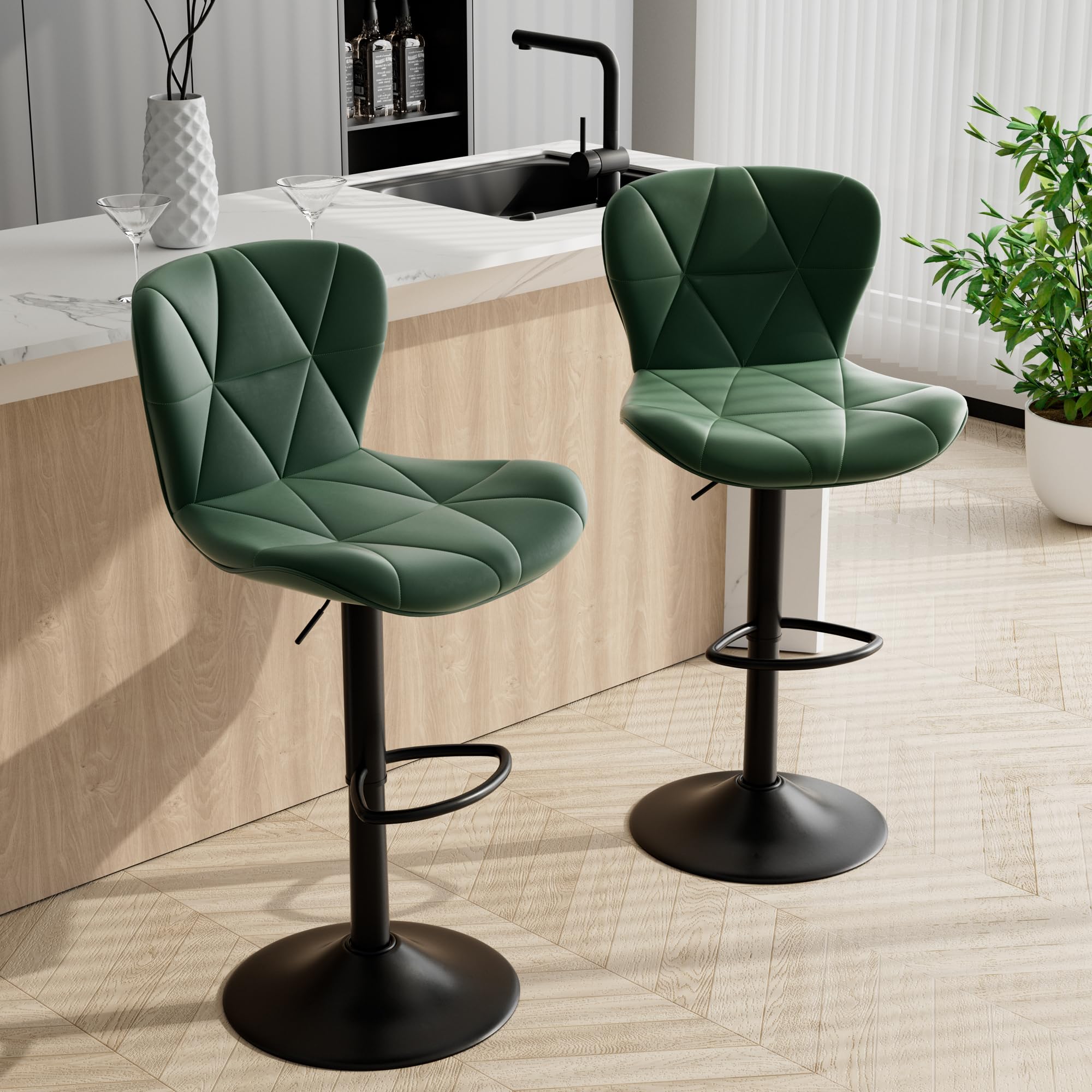 Daluvenix Adjustable Swivel Barstools Set of 2