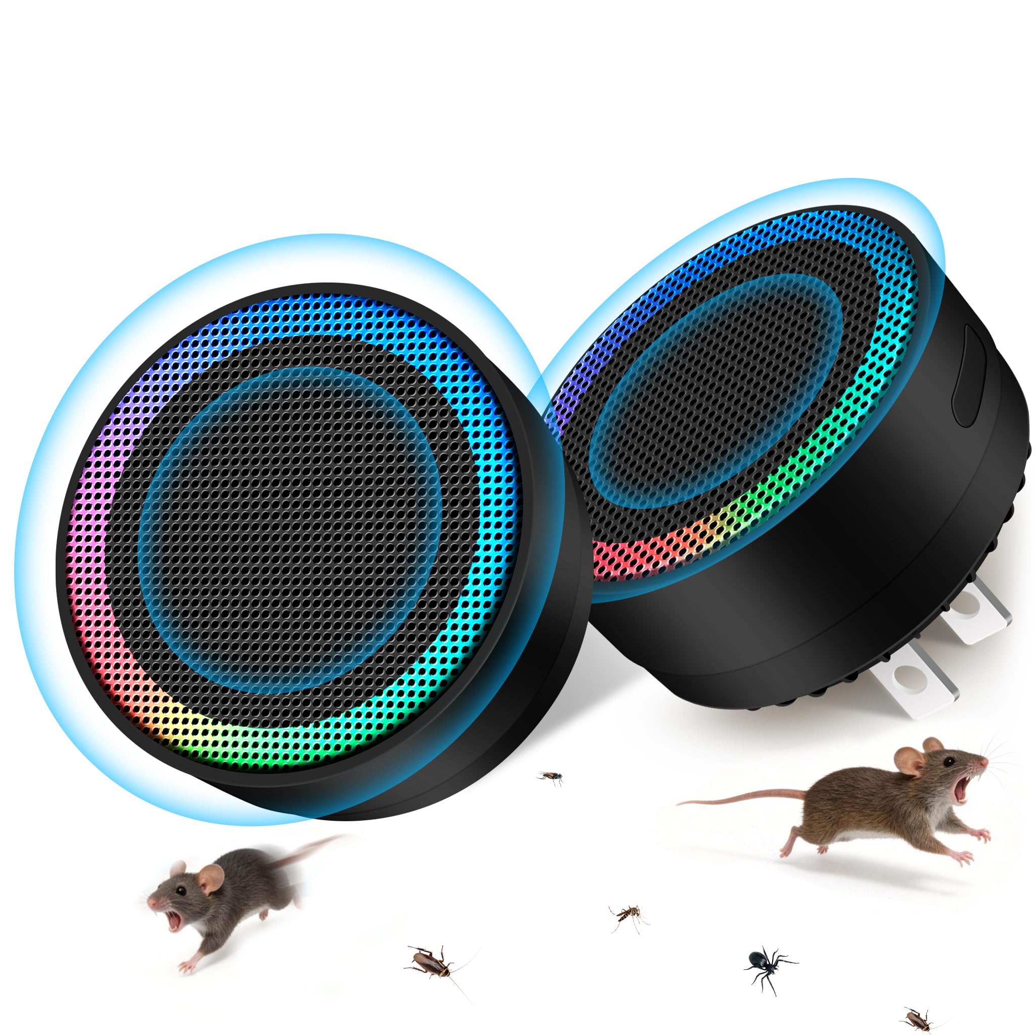 Ultrasonic Pest Control Repellent 2026 Upgraded,Mice Traps Indoor Plug in,Electronic Mouse Repellent Devices for Mouse,Rodent,Roach,Mice,Mosquito,Spider,Rat Repellent for Home,Kitchen,Ink-2 Pack