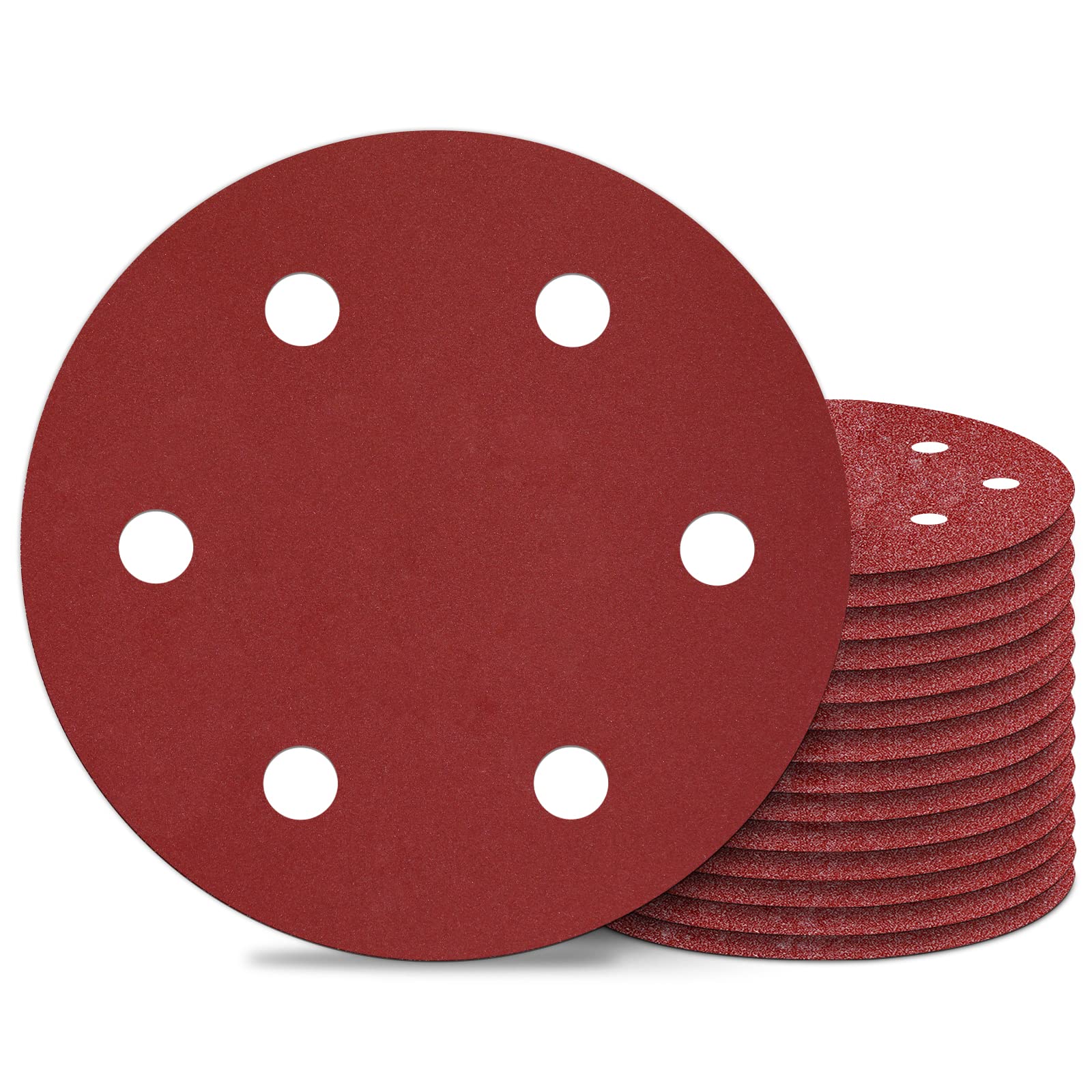 Awutzut 9 Inch 6 Hole Sanding Discs 320 Grit Hook and Loop for Drywall Sander 15PCS