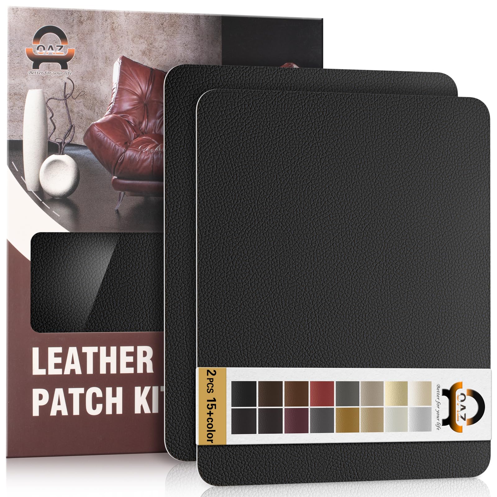 Kit di Riparazione in Pelle Nero, 28×21 cm Nastro Adesivo in Pelle, Pelle Adesiva per Riparazioni Patch di Riparazione in Pelle per Divani, Automobili, Stivali, Reclinazioni, Borse, Tappezzeria