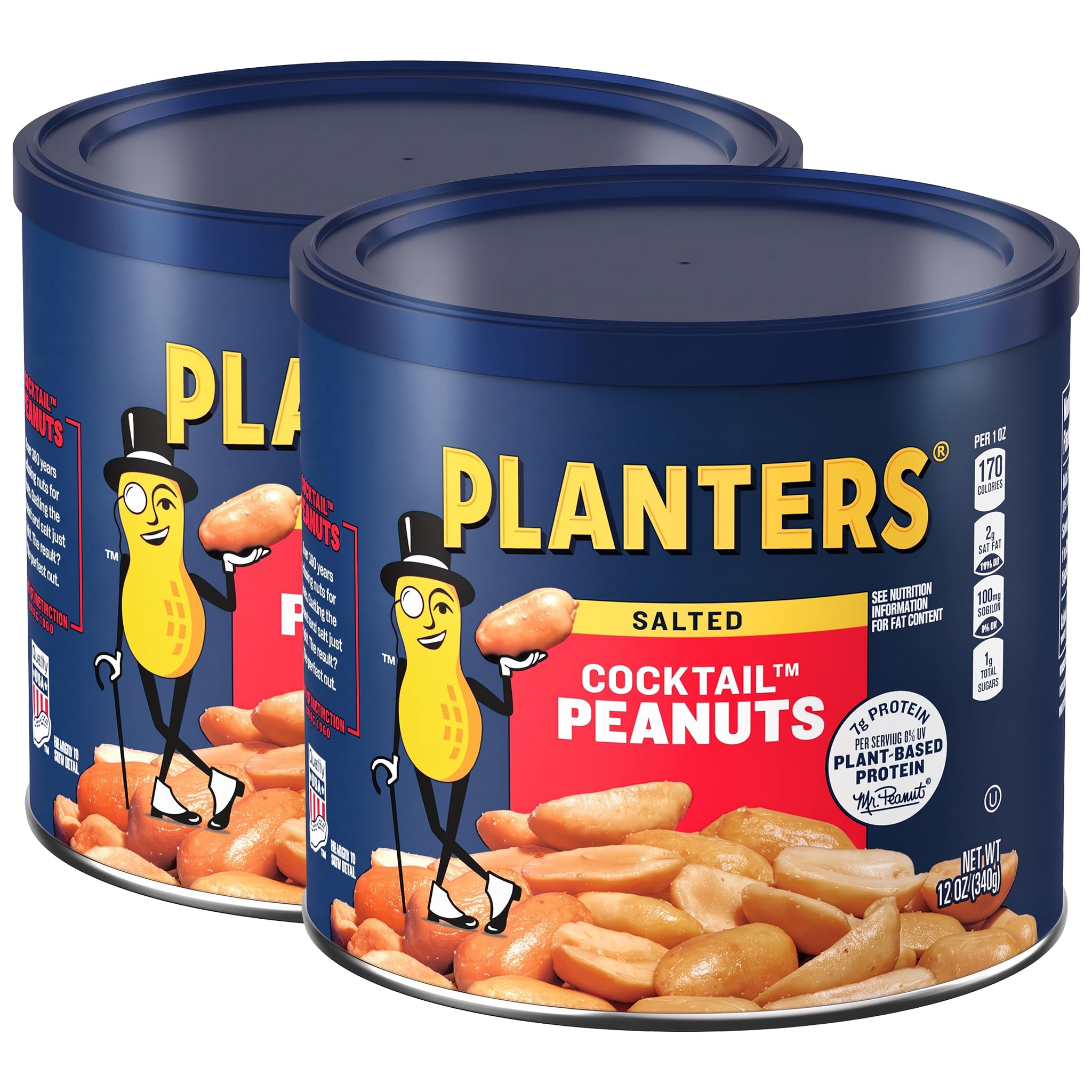 Planters Cocktail Peanuts (12 oz Jar) (Pack of 2)