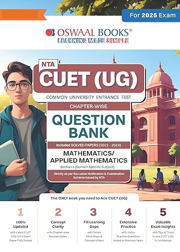 Oswaal NTA CUET (UG) Chapterwise Question Bank Mathematics/Applied Math (For 2025 Exam)