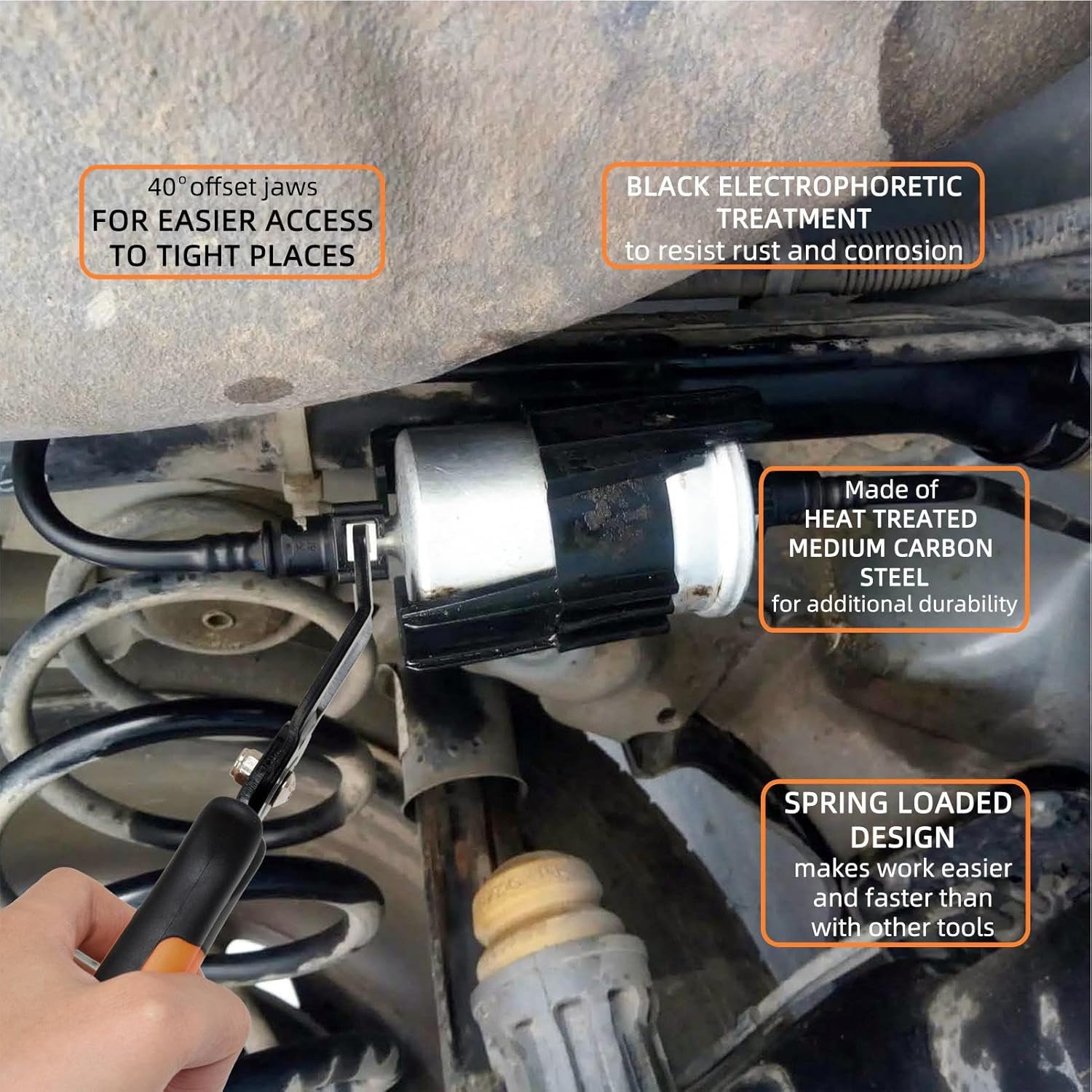 Hose Clamp Pliers – Car Hose Clamp Pliers, Durable Pipe Clip Repair Tool, Easy Grip and Precise operationn for Automotive Maintenance, Ideal for Trucks, SUVs, Trailers, RVs, Sedans and Garage Use