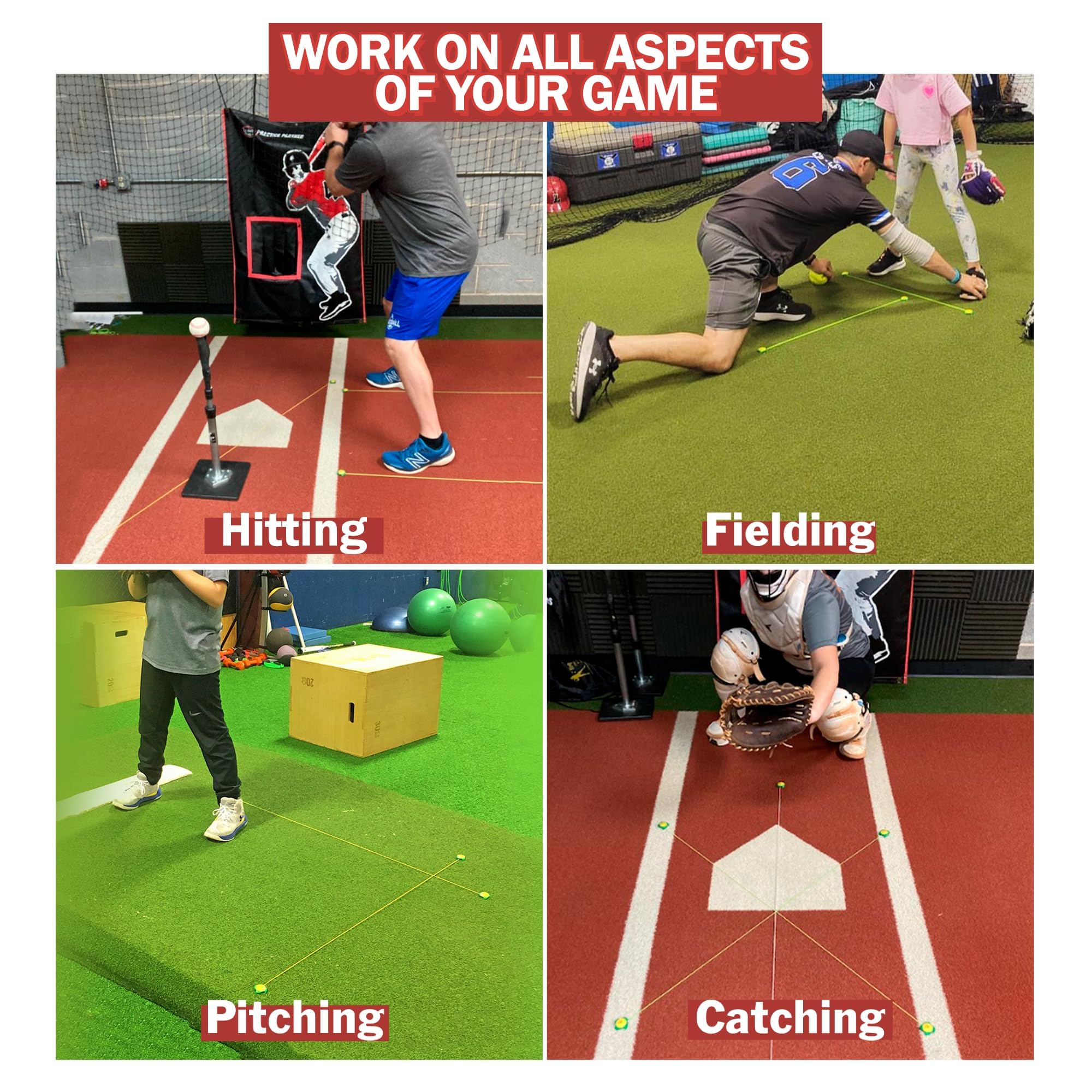Tee Claw Soporte para camiseta de golf, ideal para golf, béisbol y sóftbol para poner ayuda al entrenamiento, colocación de pies, para entrenamiento en interiores y exteriores, fabricado en Estados