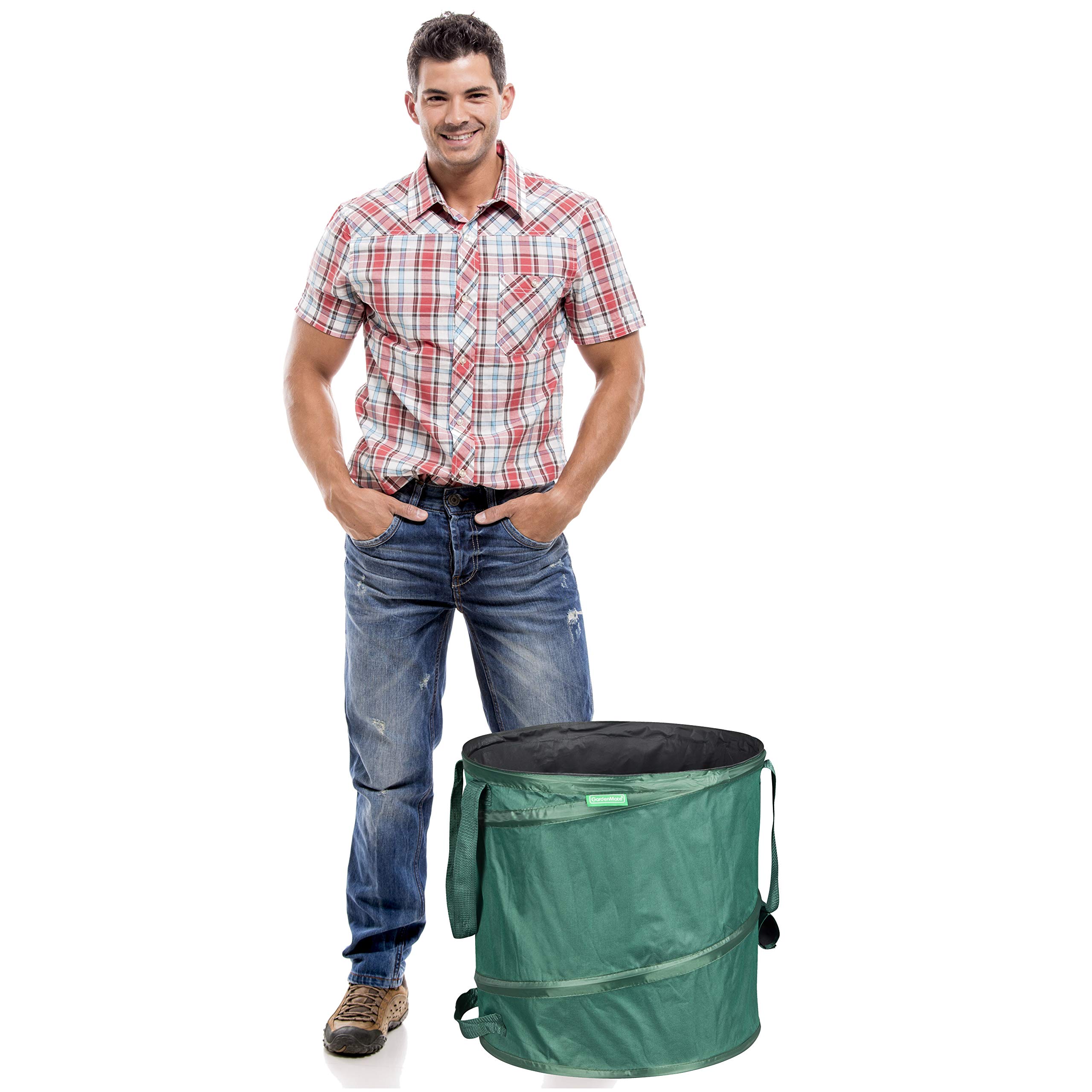 GardenMate 3x 85L Sacchi per rifiuti da giardino Pop Up - Tessuto Oxford 600D