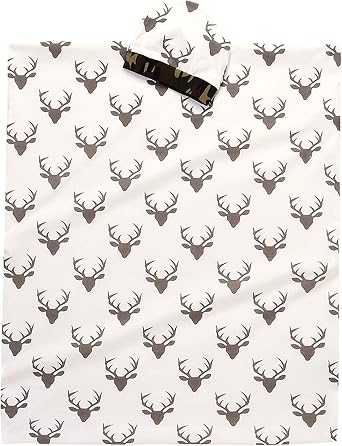 IWOKA Soft Newborn Baby Deer Print Blanket Bedding Blanket Wrap Swaddle Blanket Bath Towel+Hat