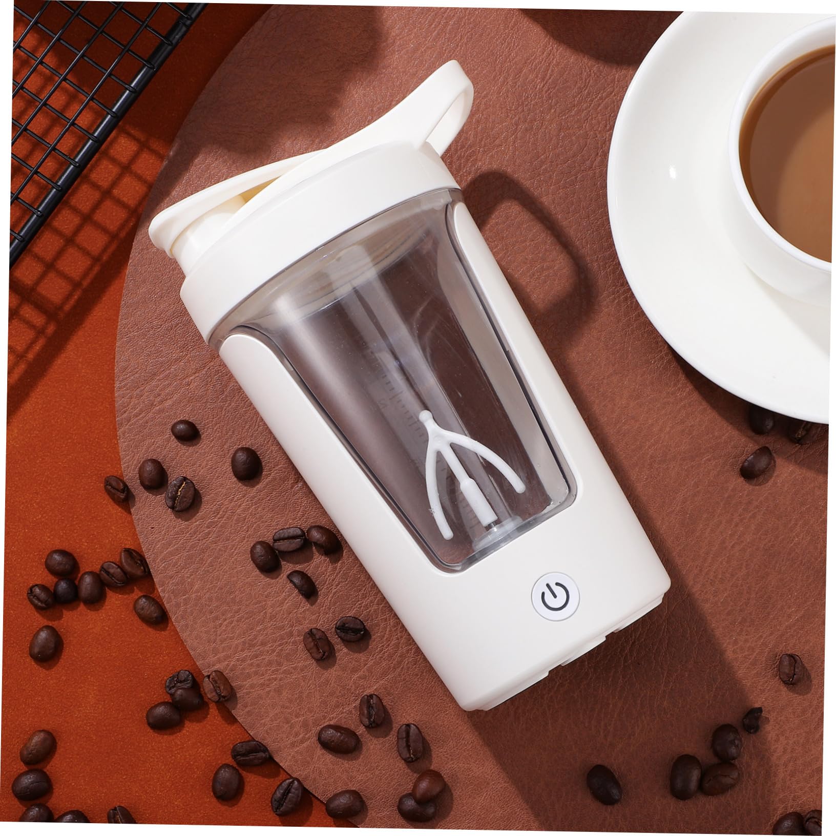 Hohopeti Bottiglia Shaker Elettrica Ricaricabile in PP e Abs Tazza Miscelatrice Automatica per Proteine e Caffè Portatile e Facile da Pulire Agitatore Efficiente per Bevande Cremose