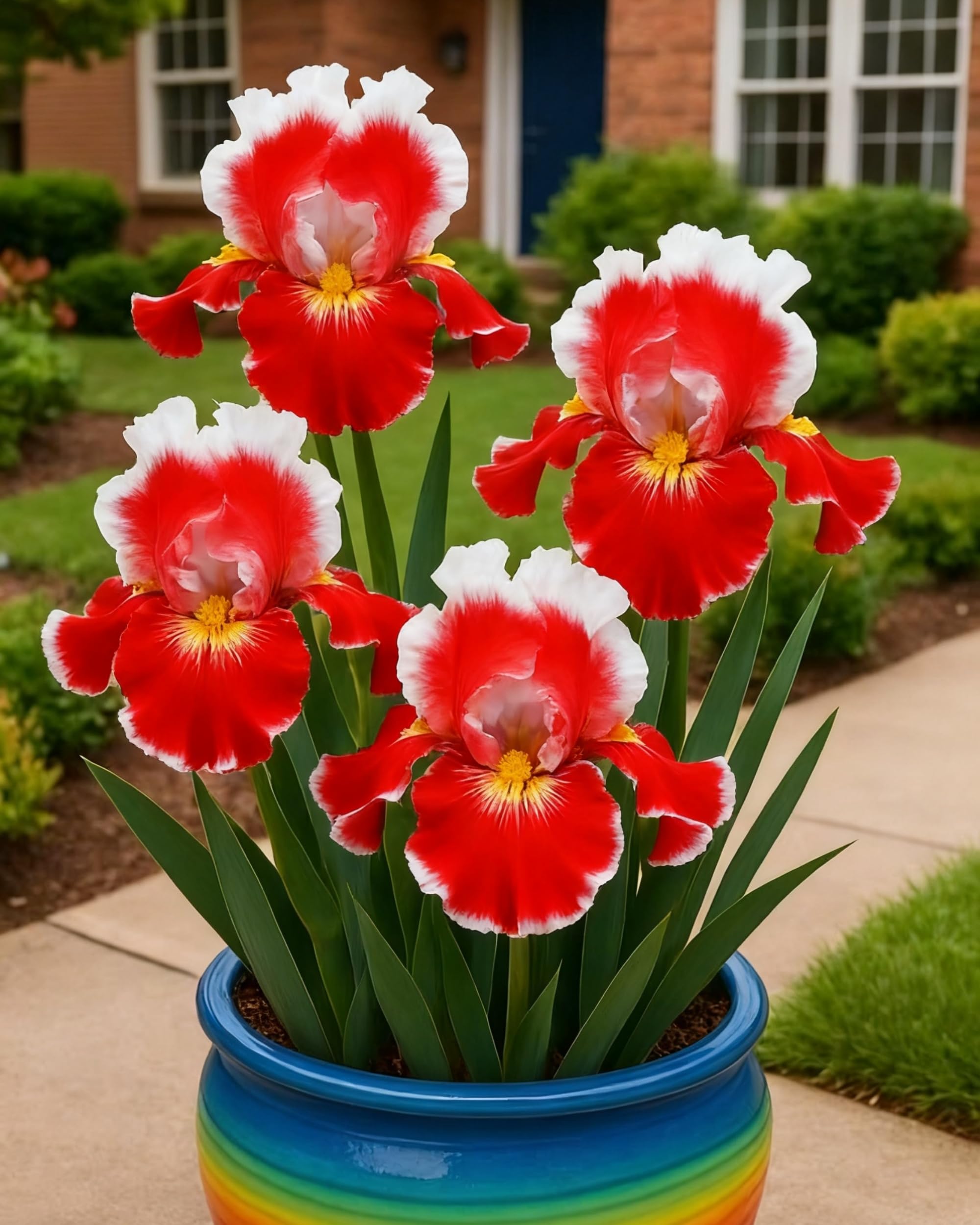 Decoraciones florales con iris – Ideal para embellecer balcones, caminos y zonas verdes con estilo natural