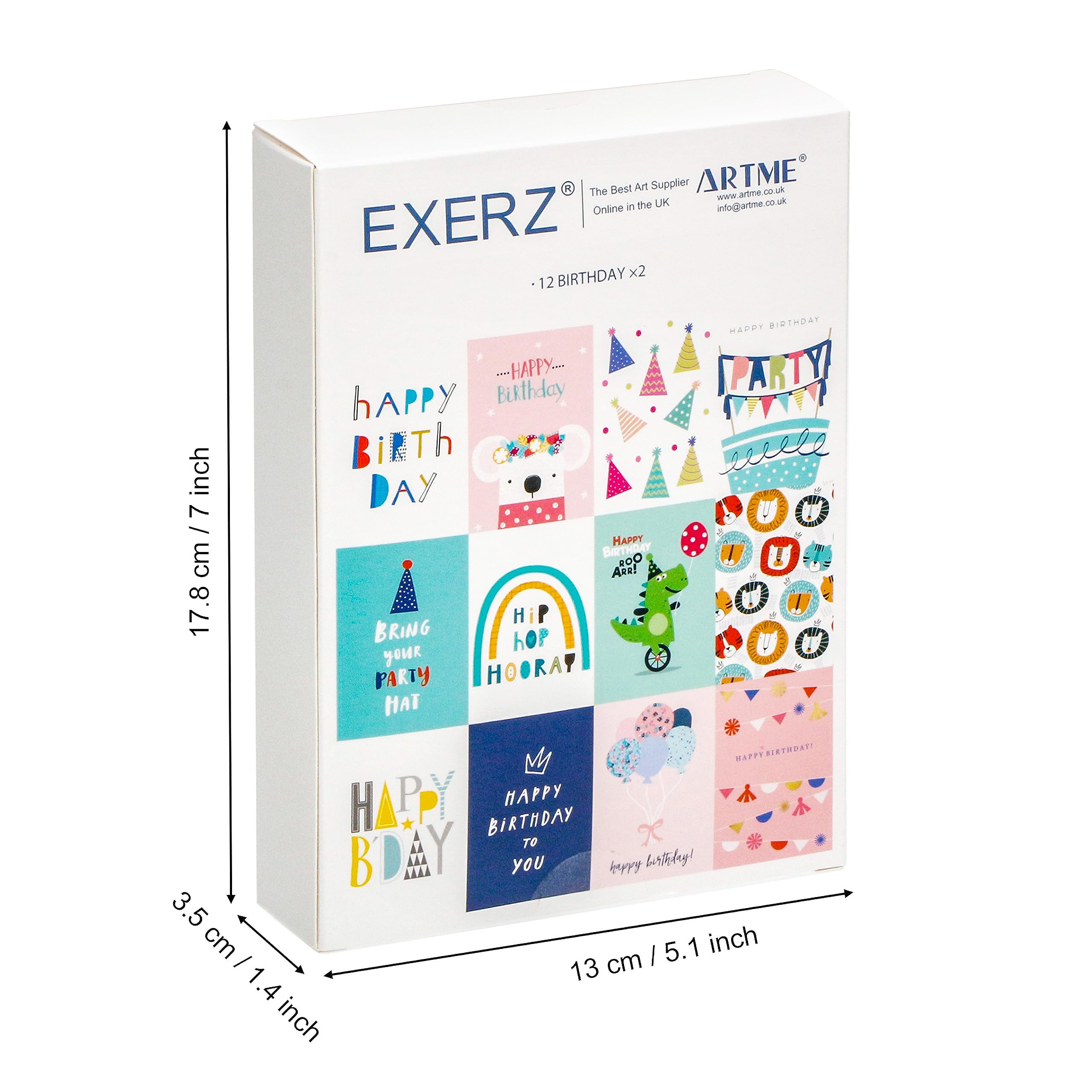 Biglietti Auguri Compleanno 120 Di Buon Compleanno Con Breve Messaggio  Generico All'interno, Assortiti Con Buste E Adesivi, 10 Disegni Unici,  Cartoncino Spesso, Robusta Scatola Biglietti Di Auguri, image size:2560x2560