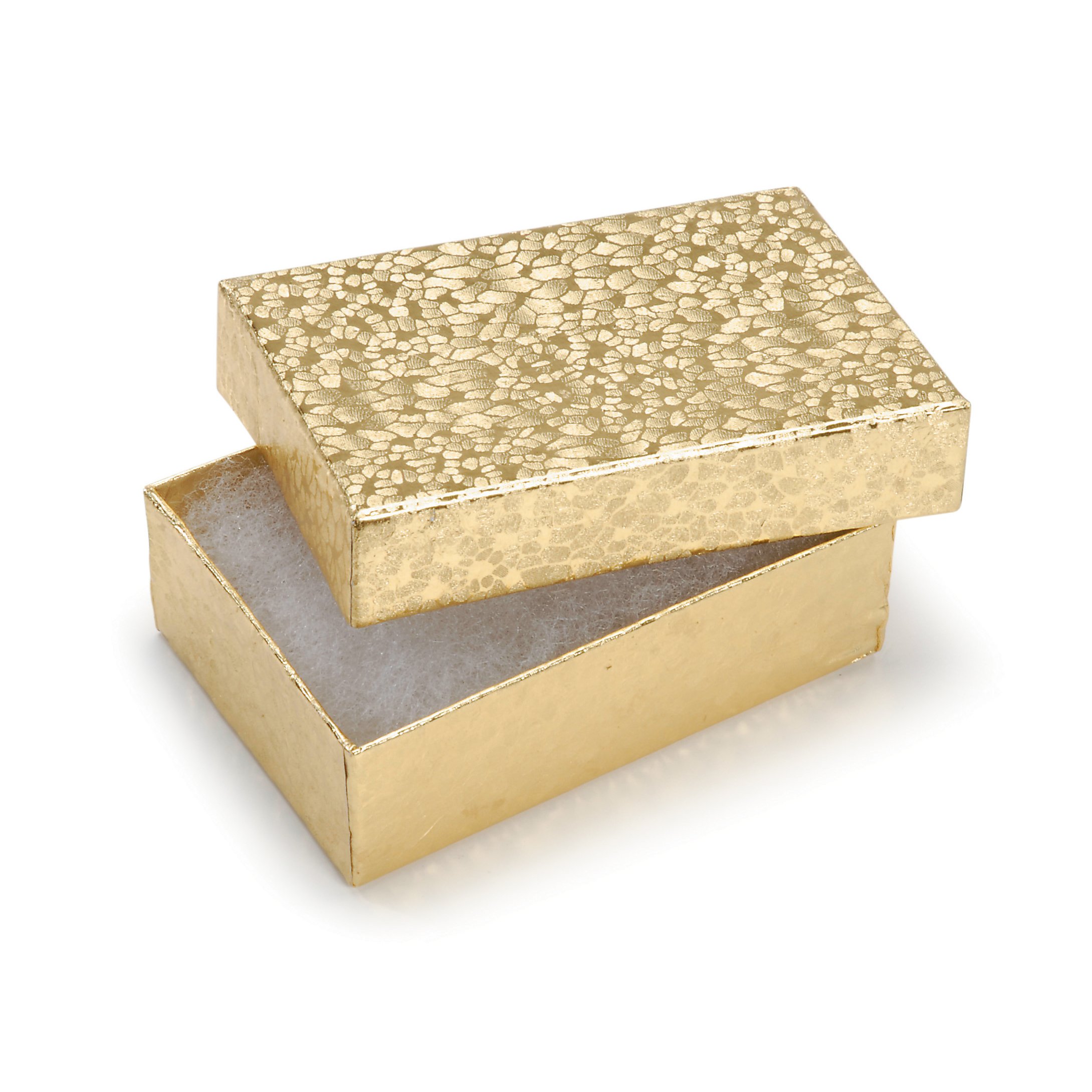 Darice Thick Cardboard Jewelry Organizer Box, Small, Gold, 6 Piece