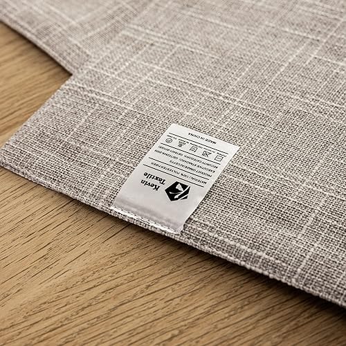 Miniatura 6 de Kevin Textile - Juego de 6 manteles individuales de lino de arpillera resistentes al calor, manteles individuales lavables para mesa de cocina,