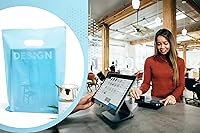 Vista 5 de Bolsas de mercancía Choice Marts en colores rosa pastel y azul pastel, 200 unidades, tamaño 9"x12", espesor de 1.5 mil