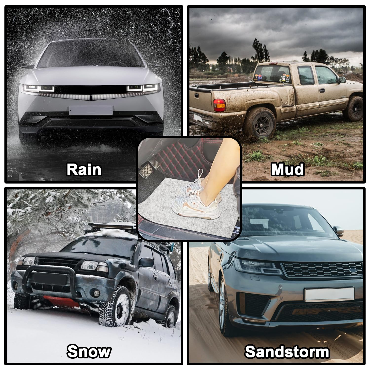 RUENXG 20PCS Grey Disposable Car Floor Mats 19 6x15 7 Inch Heavy-Duty Automotive Floor Protectors for Car Wash — view 7