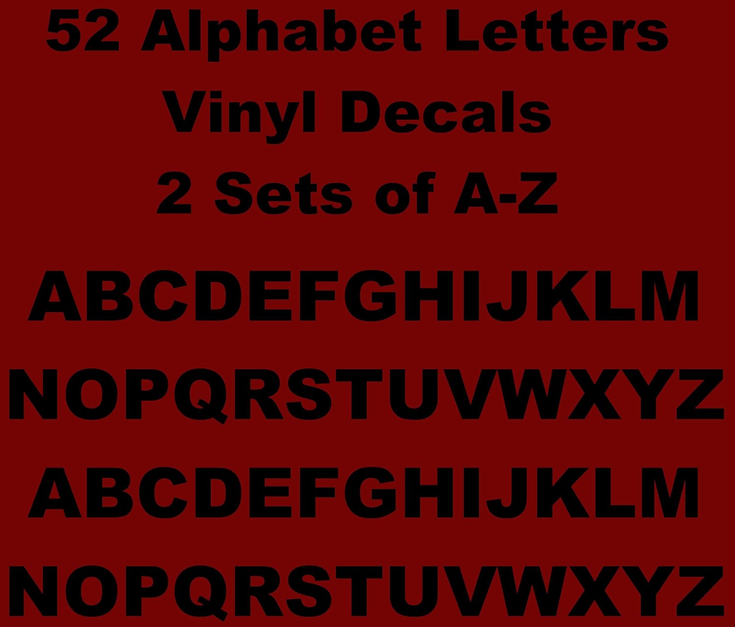 Spiele & Tech Alphabet A-Z Schriftzug Vinyl Aufkleber Aufkleber 2 Sets ...