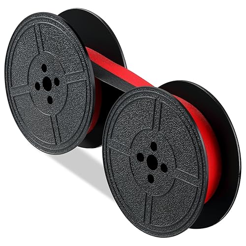 Tenare Paquete de 1 par de cintas universales para máquina de escribir (rojo, negro)