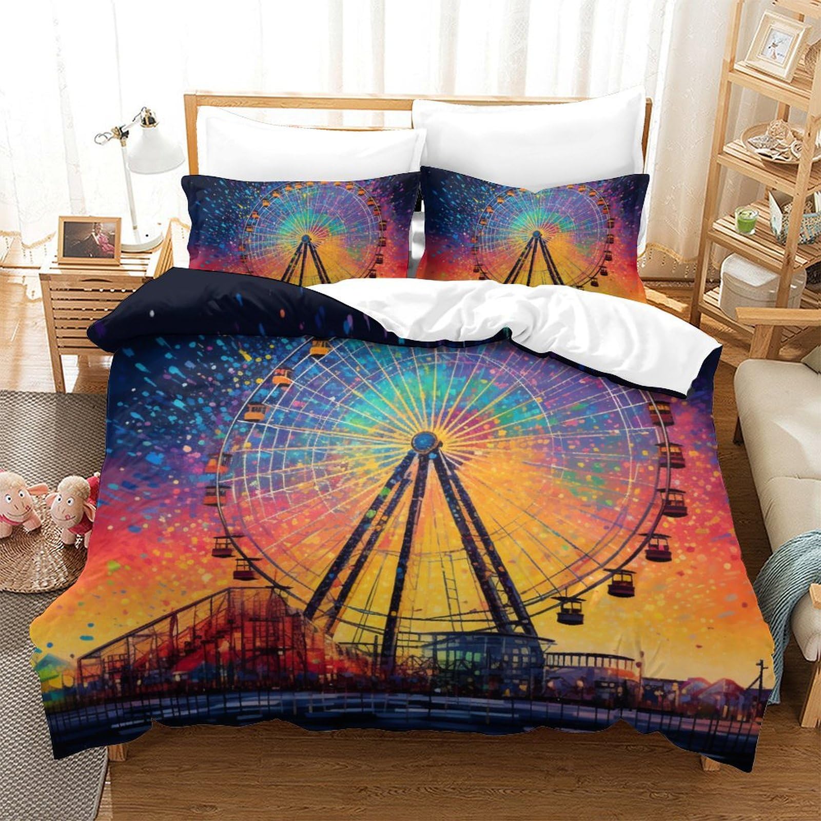 Parure de lit 3D grande roue pour transformer la chambre des ados