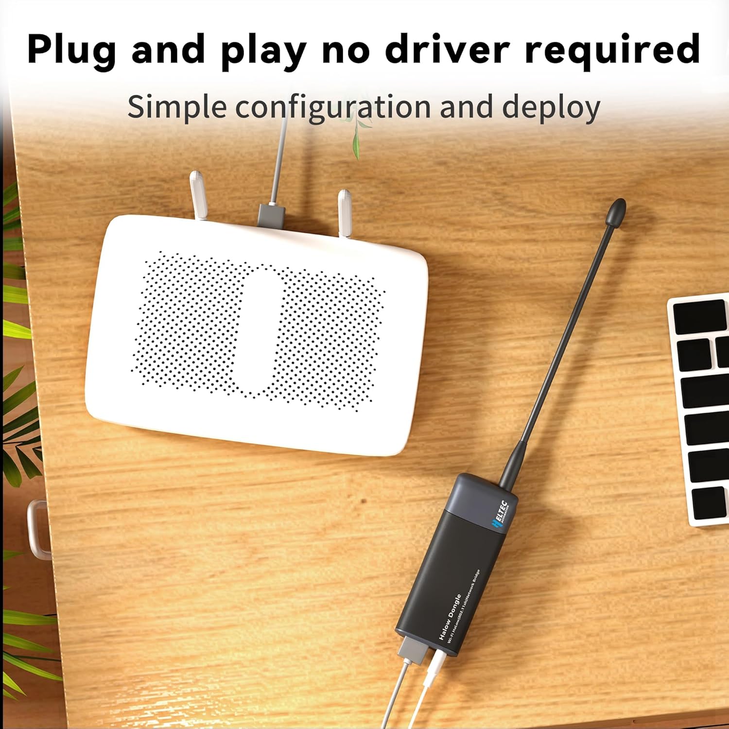 Heltec Wireless Bridge Point to Point Outdoor – WiFi Bridge 3300 feet Long-Range Transmission, 802.11ah WiFi HaLow Dongle with Atenna Ethernet Cable (AP+STA Pair Set)