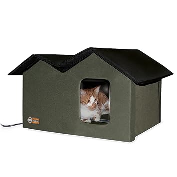 K&H Manufacturing 20W Outdoor Heated Extra-Wide Kitty House, 26.5