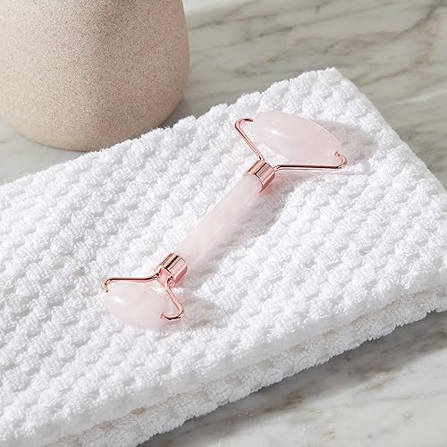 Miniatura 9 de Rodillo de cuarzo rosa genuino  Calidad premium  Hecho de auténtica piedra de cuarzo rosa