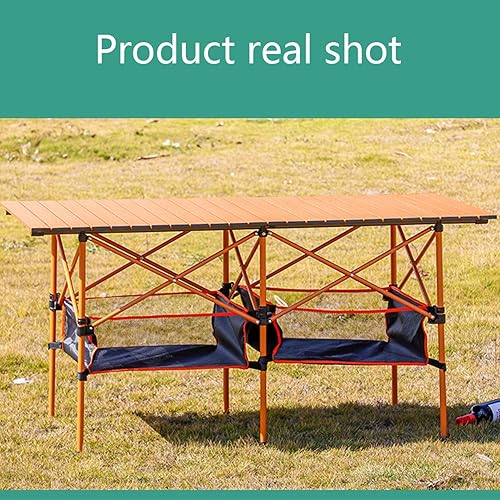 Miniatura 3 de Mesa plegable portátil de altura ajustable ligera, con bolsa de transporte para cocinar al aire libre, picnic, campamento, barco, viajes (tamaño