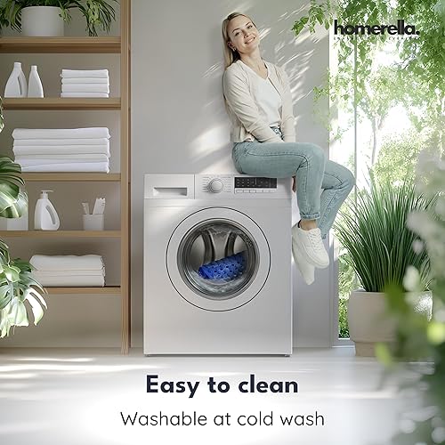 Miniatura 5 de homerella Tapete antideslizante para bañera de 35 x 16 pulgadas, incluye ganchos para secar, extra largo, 100% libre de BPA, tapete de ducha