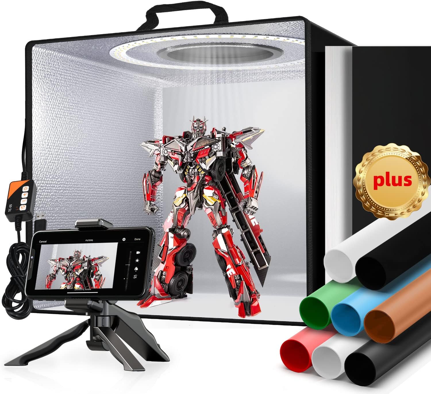 8 Pcs Backgrounds Photo Light Box, SAMTIAN Portable