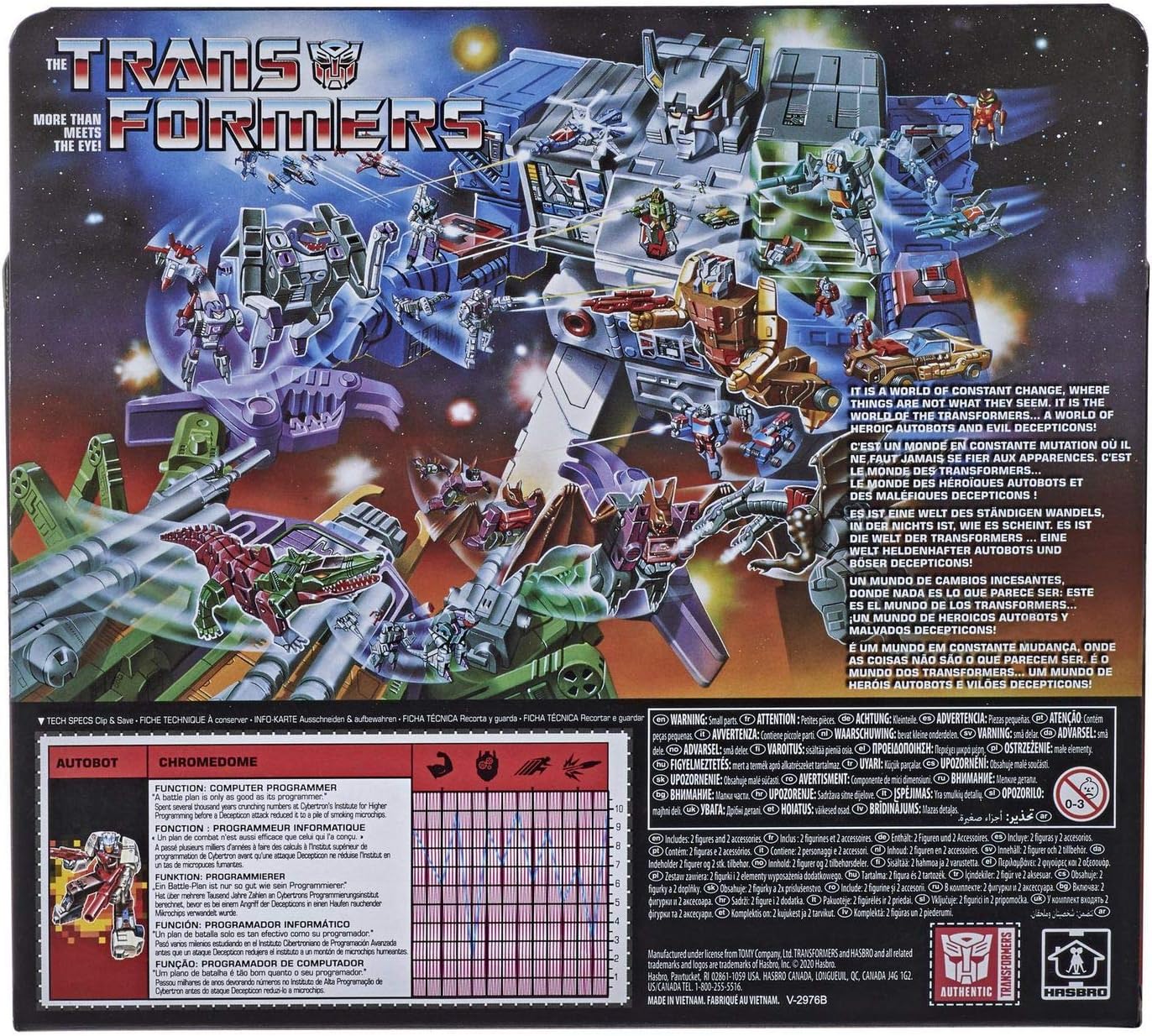 Transformers 2021 Modern Figure in Retro Packaging Autobot Headmaster Chromedome with Stylor